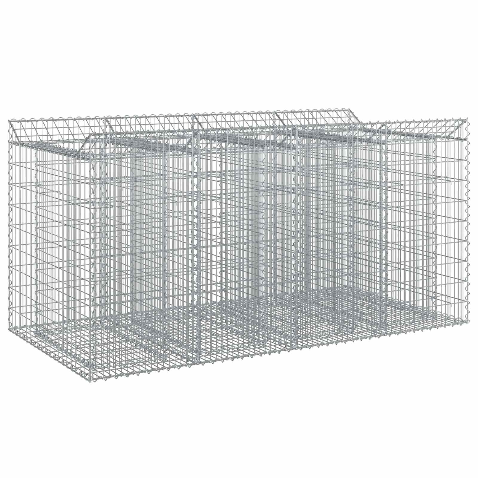vidaXL Gabion Verhoogd Bed 2 pcs Zilver 300 x 50 x 60 cm