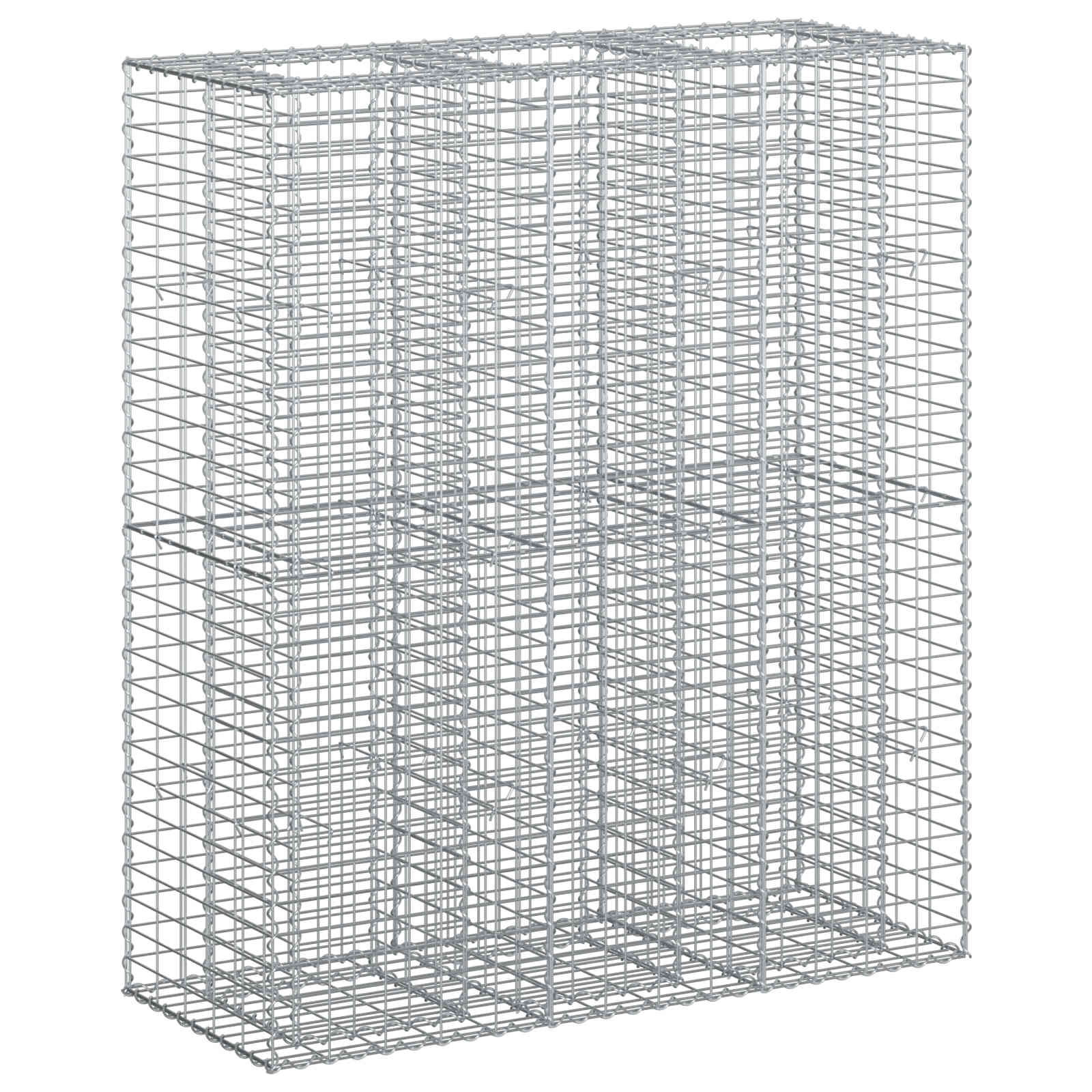 vidaXL Gabion Verhoogd Bed 2 pcs Zilver 260 x 60 x 55 cm