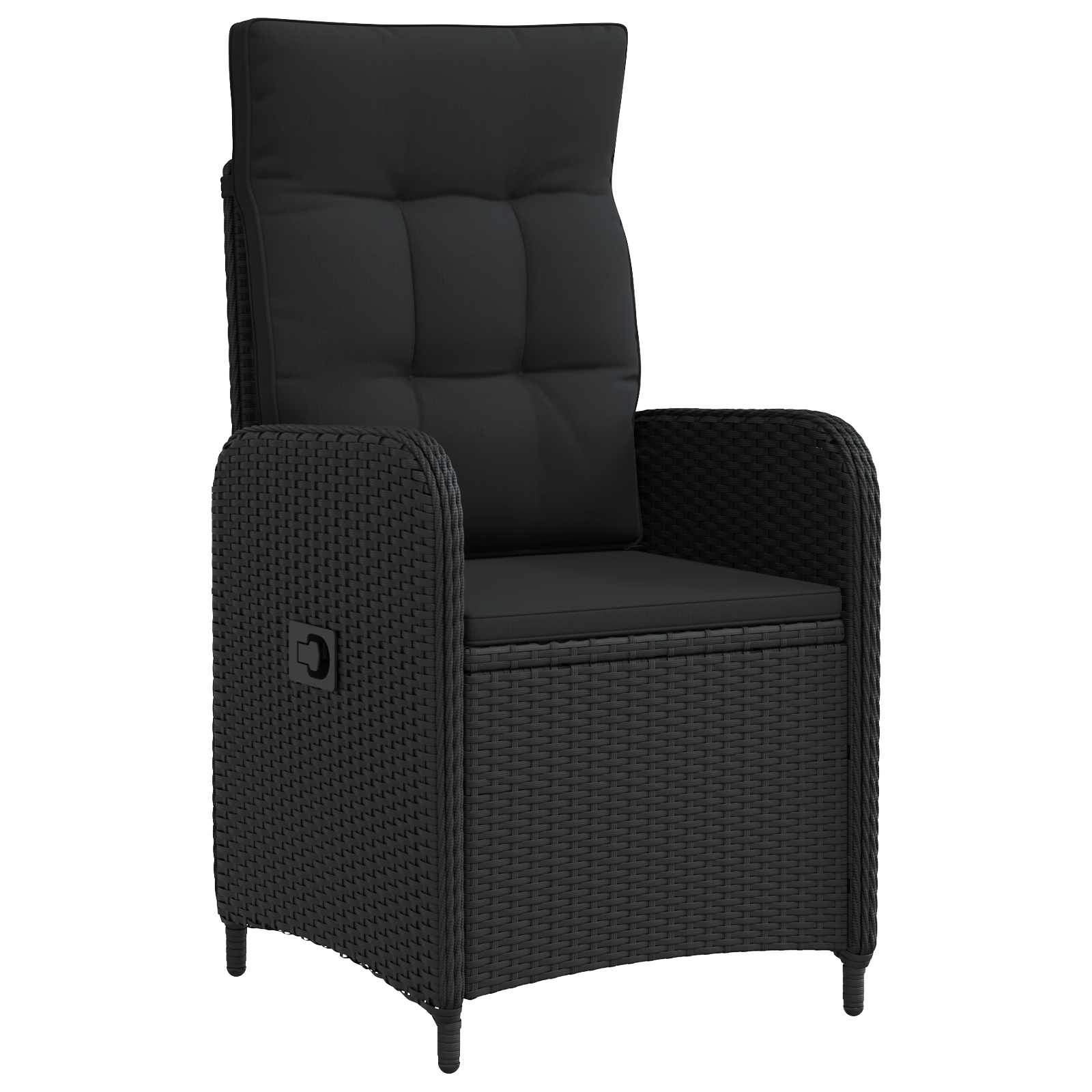 vidaXL Tuin loungeset 2 st Zwart PE Rattan en Poeder-Coated Staal
