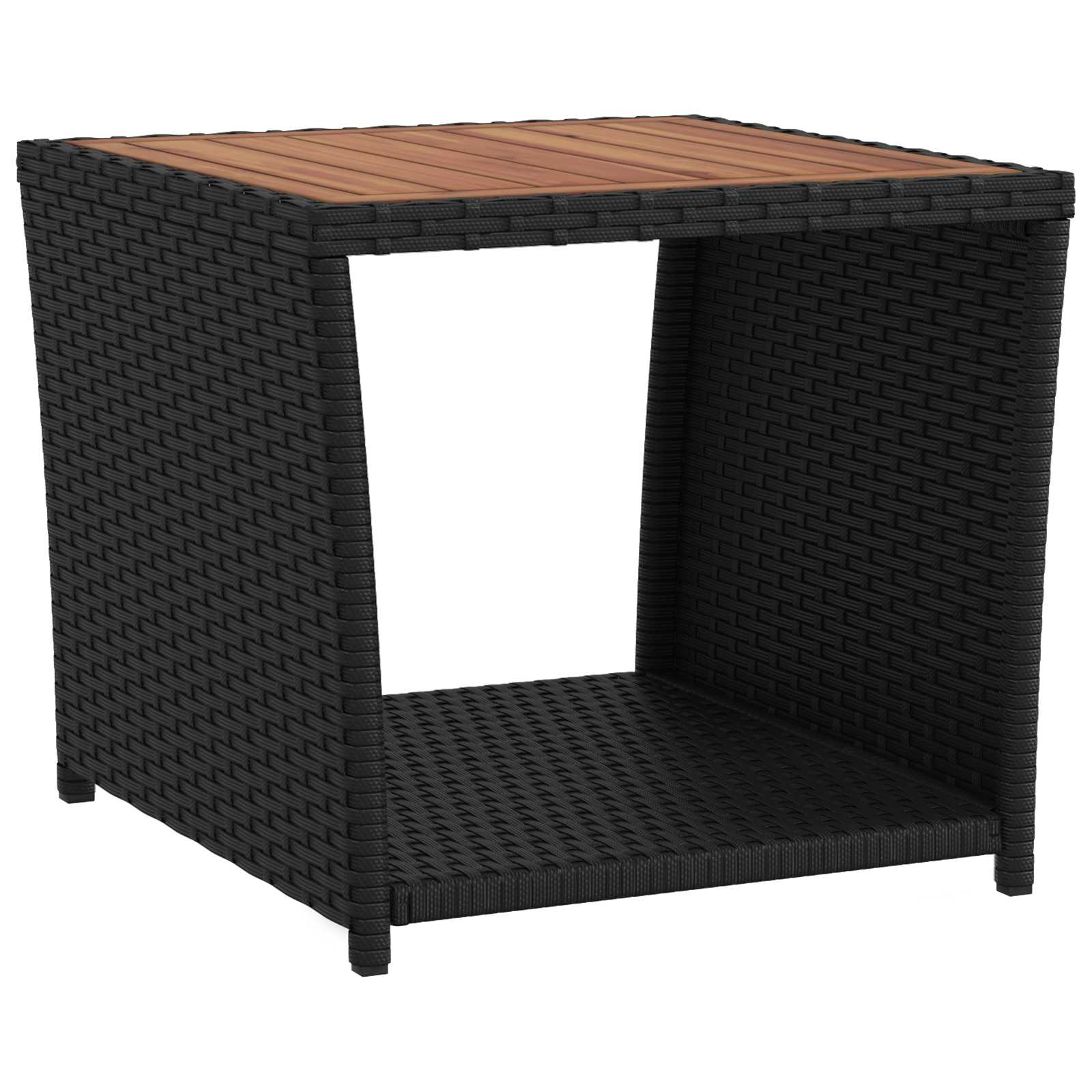 vidaXL Tuin loungeset 2 st Zwart PE Rattan en Poeder-Coated Staal