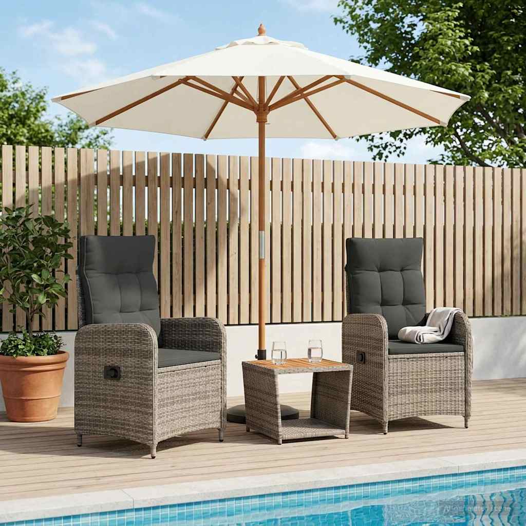 vidaXL Tuin loungeset 2 st Zwart PE Rattan en Poeder-Coated Staal