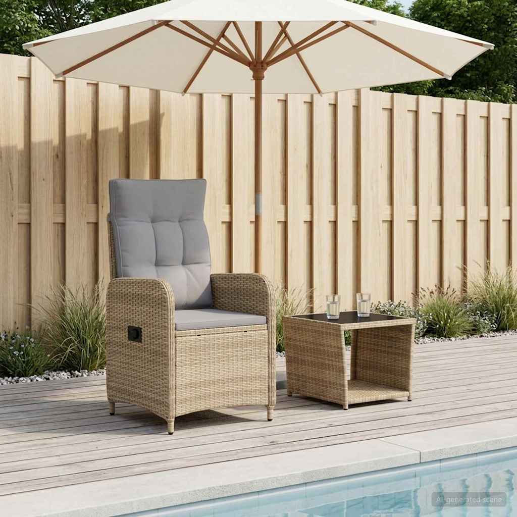 vidaXL Tuin loungeset 2 st Zwart PE Rattan en Poeder-Coated Staal
