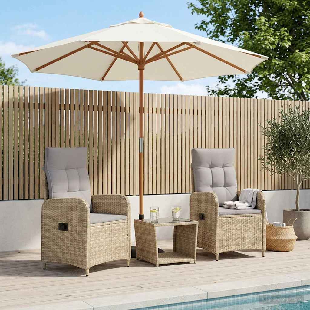 vidaXL Tuin loungeset 2 st Zwart PE Rattan en Poeder-Coated Staal
