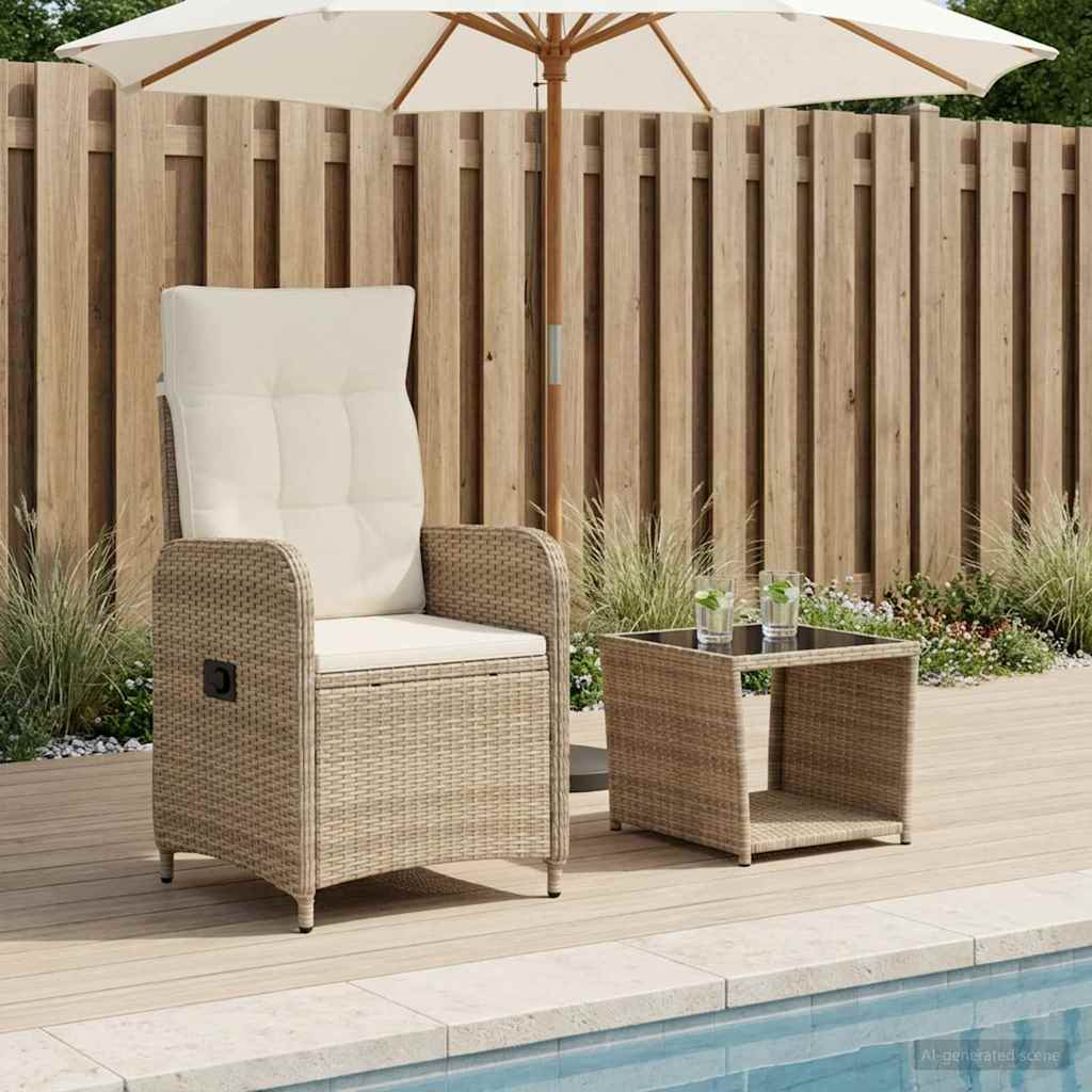 vidaXL Tuin loungeset 2 st Zwart PE Rattan en Poeder-Coated Staal