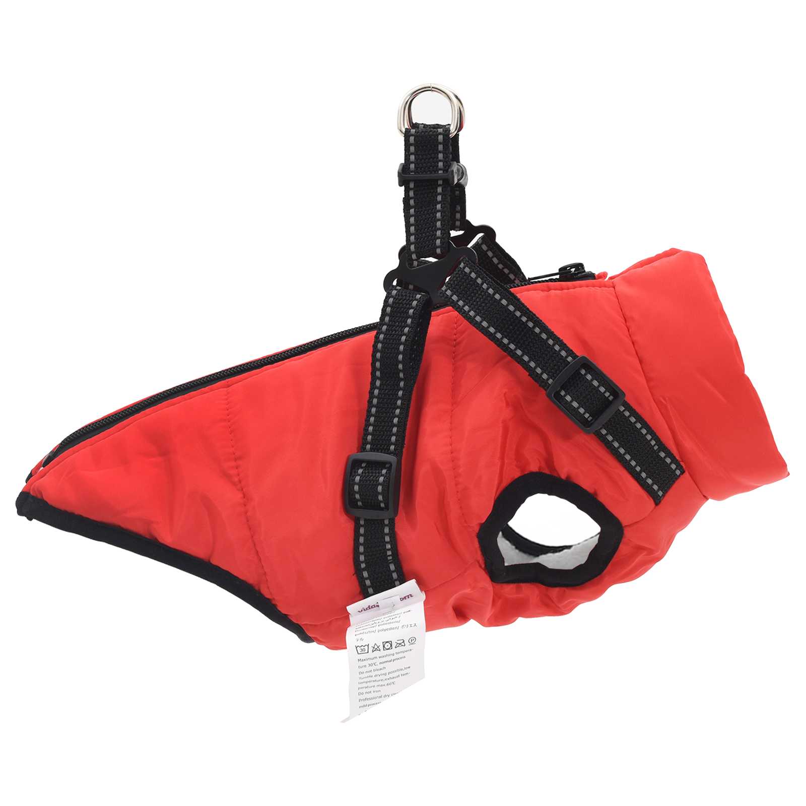 vidaXL Hondenjas Rood L24 Fleece en polyester