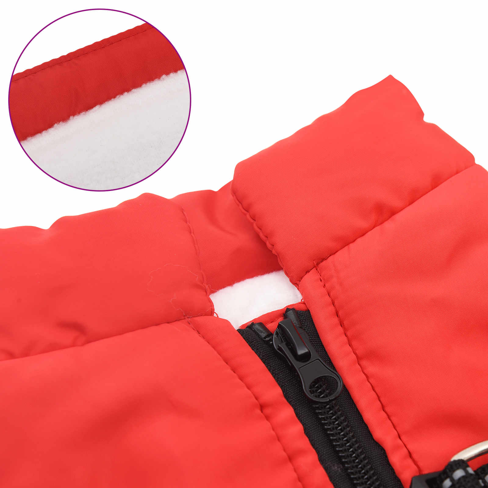 vidaXL Hondenjas Rood L24 Fleece en polyester