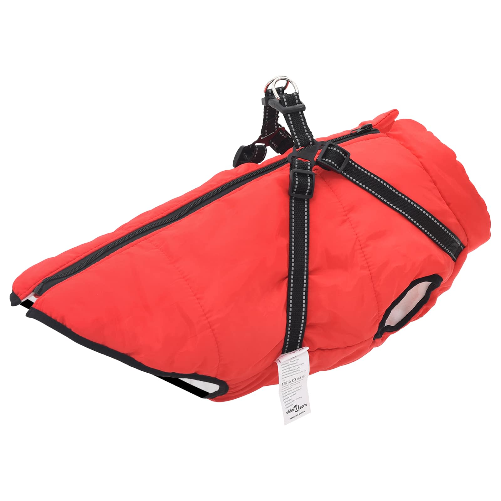 vidaXL Hondenjas Rood L24 Fleece en polyester