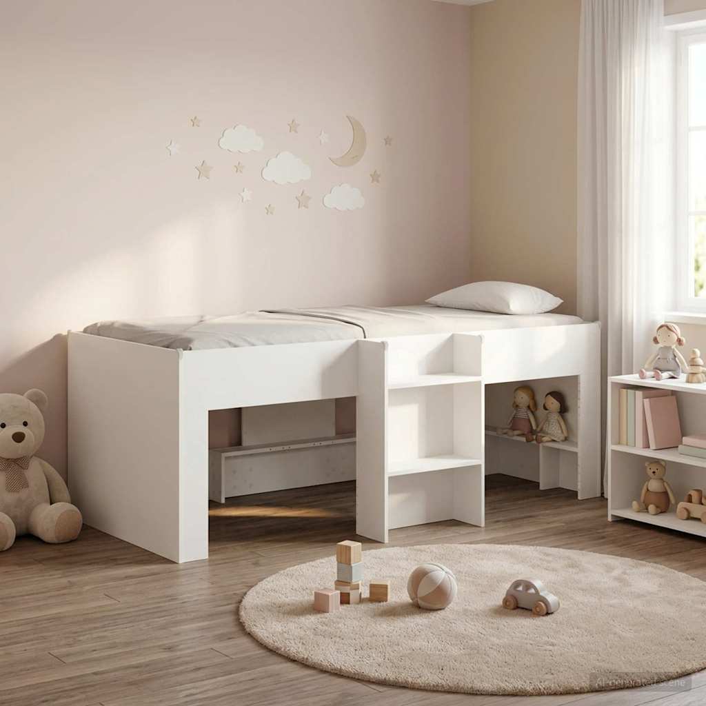 vidaXL Kinderloftbed met ladder Sonoma 90 x 200 cm Geconstrueerd hout