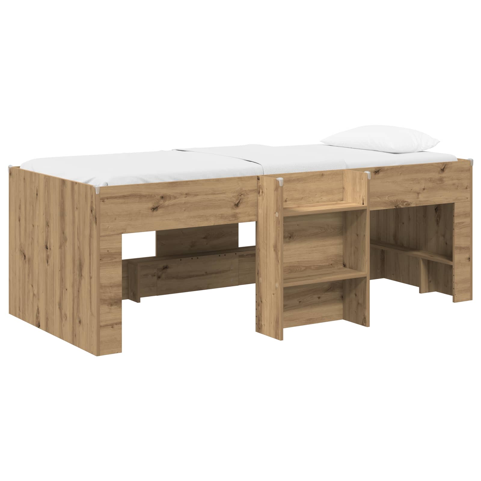vidaXL Kinderloftbed met ladder Sonoma 90 x 200 cm Geconstrueerd hout