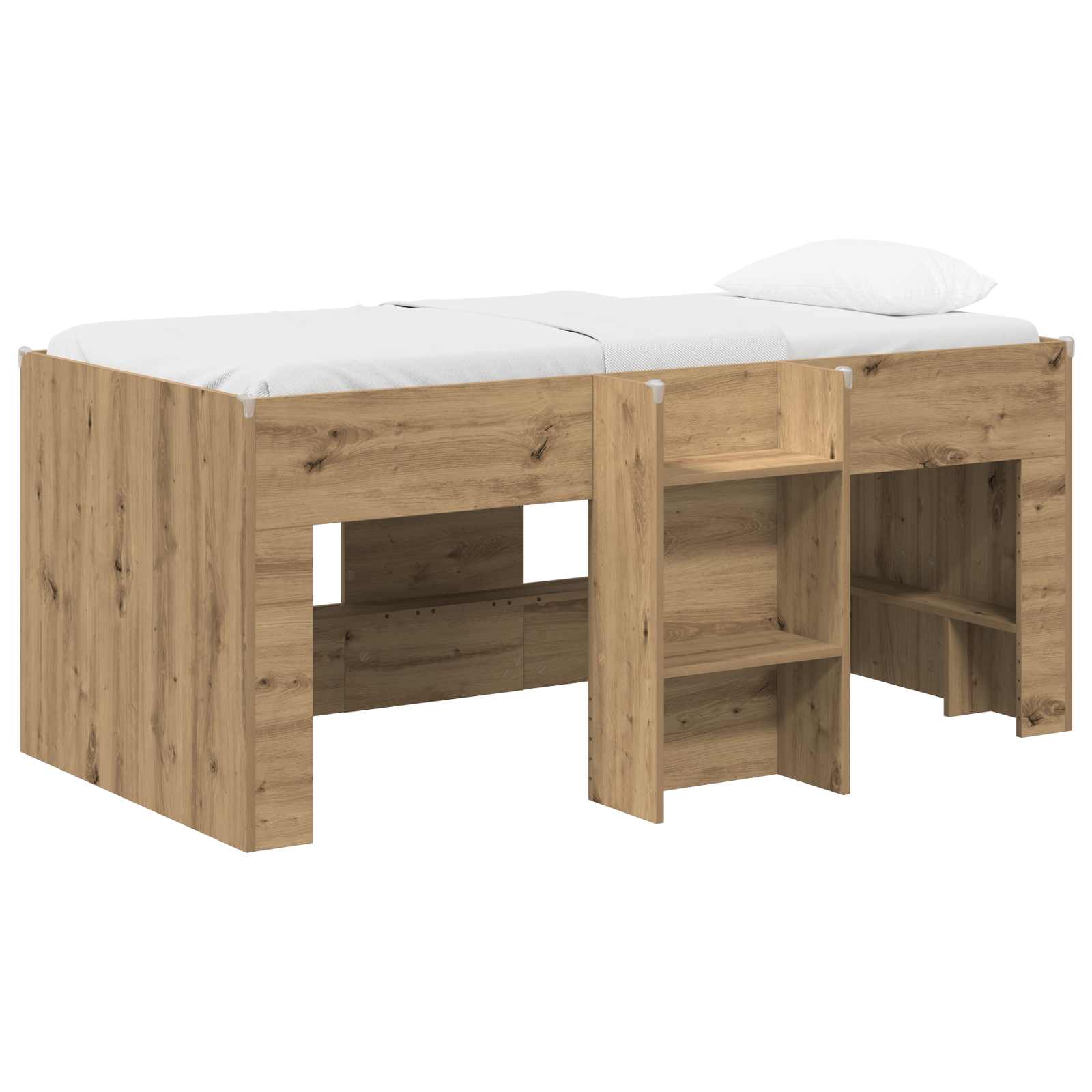 vidaXL Kinderloftbed met ladder Sonoma 90 x 200 cm Geconstrueerd hout