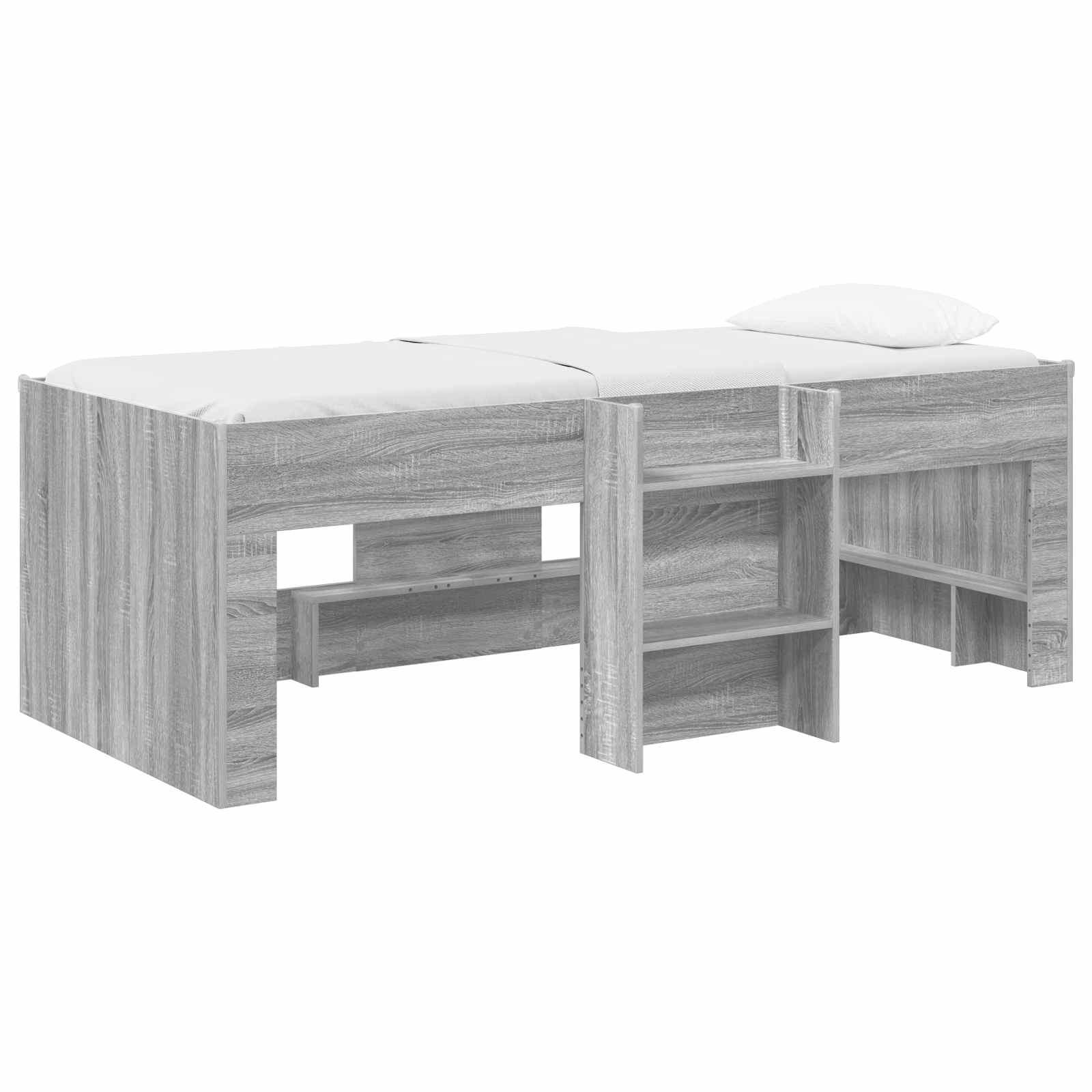 vidaXL Kinderloftbed met ladder Sonoma 90 x 200 cm Geconstrueerd hout