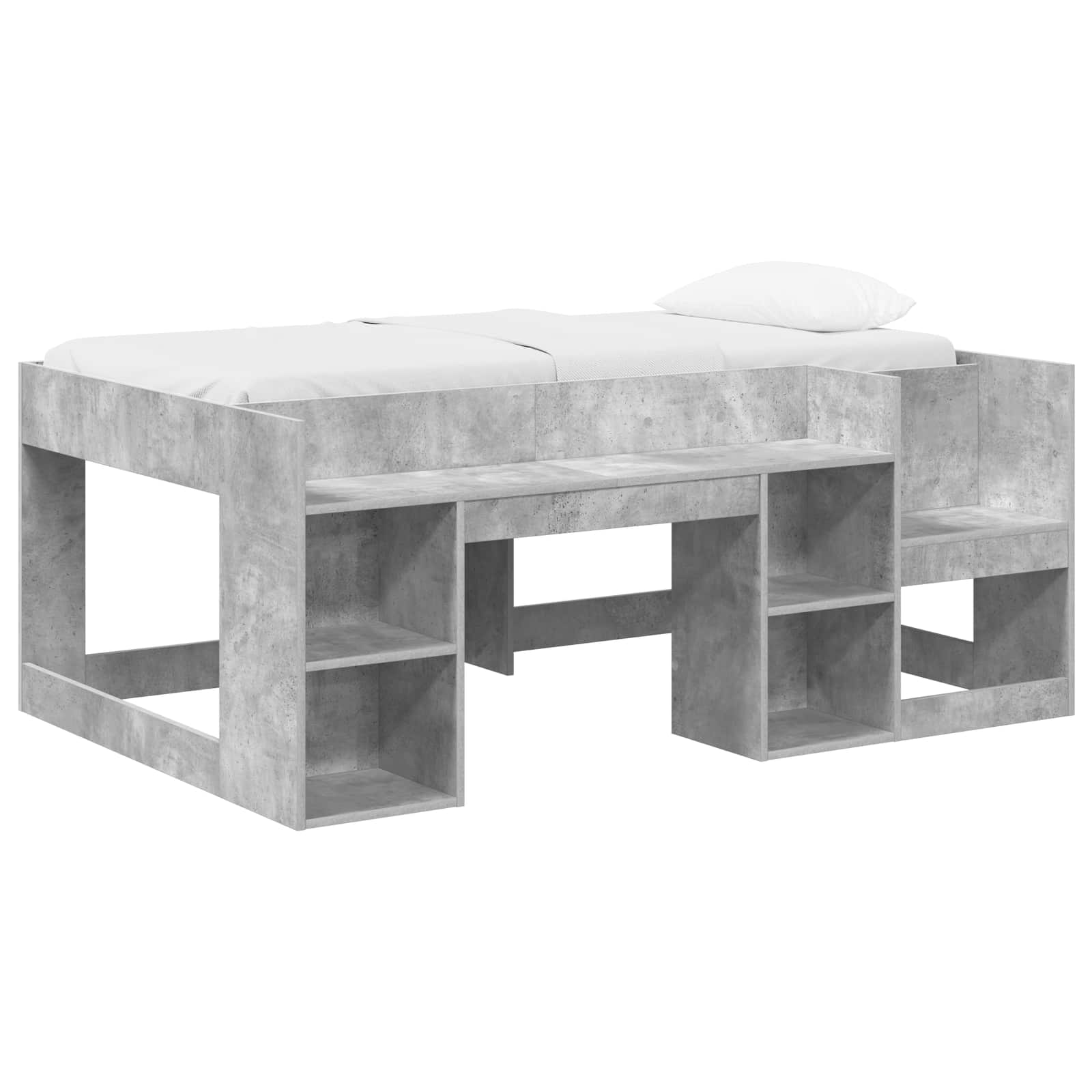 vidaXL Jeugd bedframe met opbergruimte Wit 80 x 200 cm Bewerkt hout