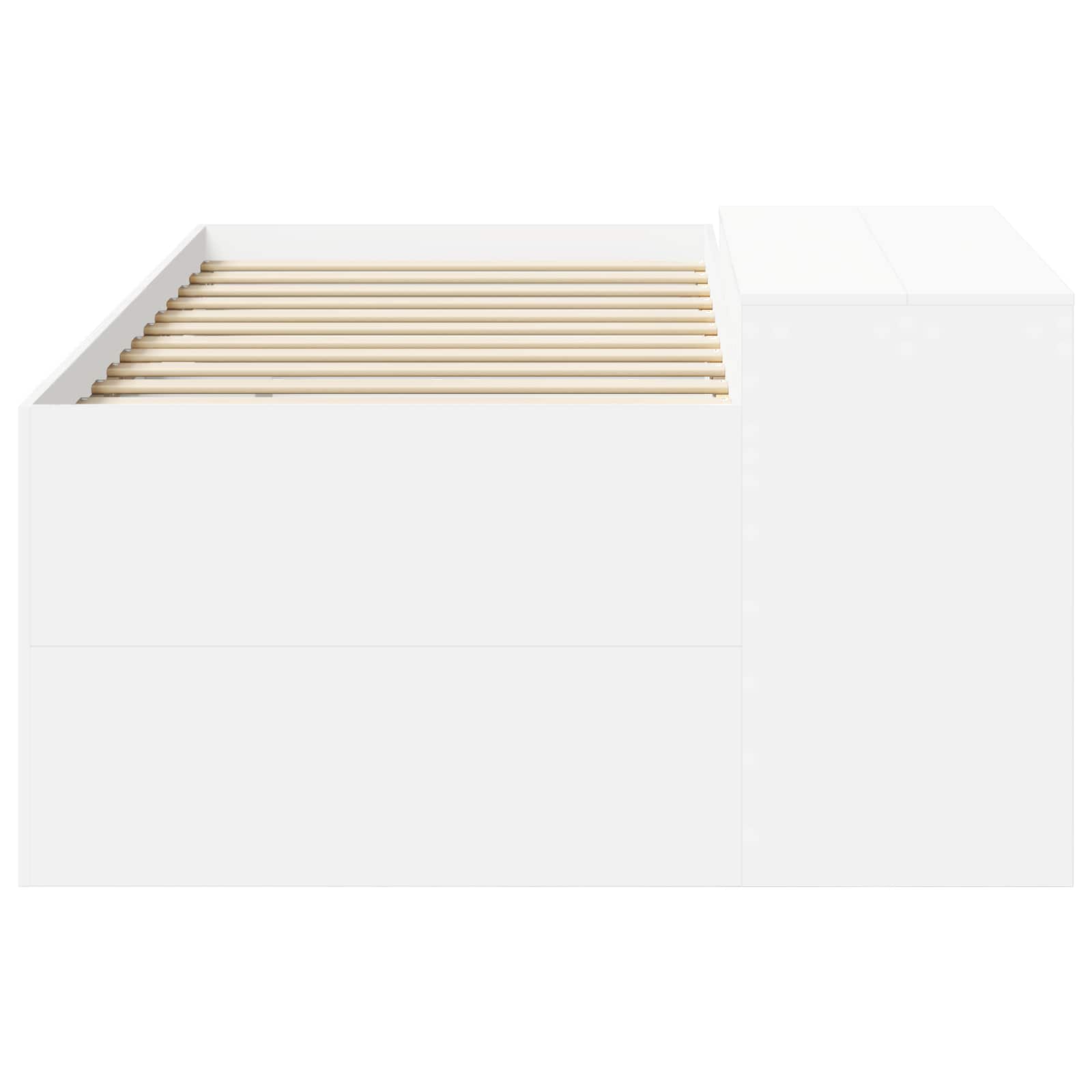 vidaXL Hoge Bed Frame met Bureau voor Kinderen Betongrijs 80 x 200 cm