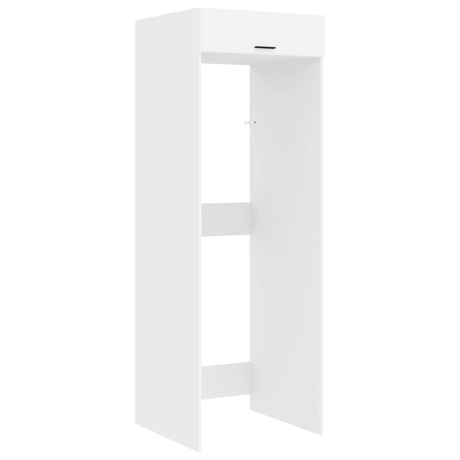 vidaXL Wasmachinekast met opslag Wit 67,5 x 68 x 200 cm Bewerkt hout