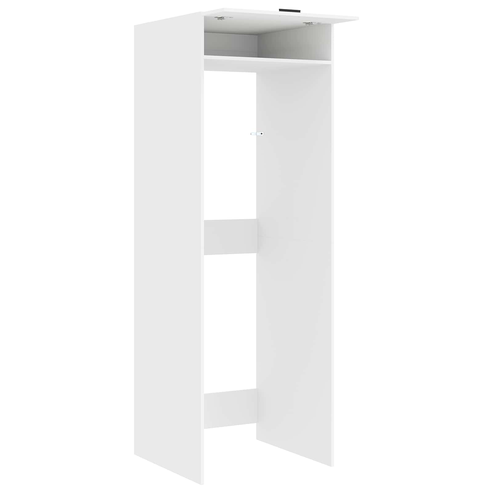 vidaXL Wasmachinekast met opslag Wit 67,5 x 68 x 200 cm Bewerkt hout