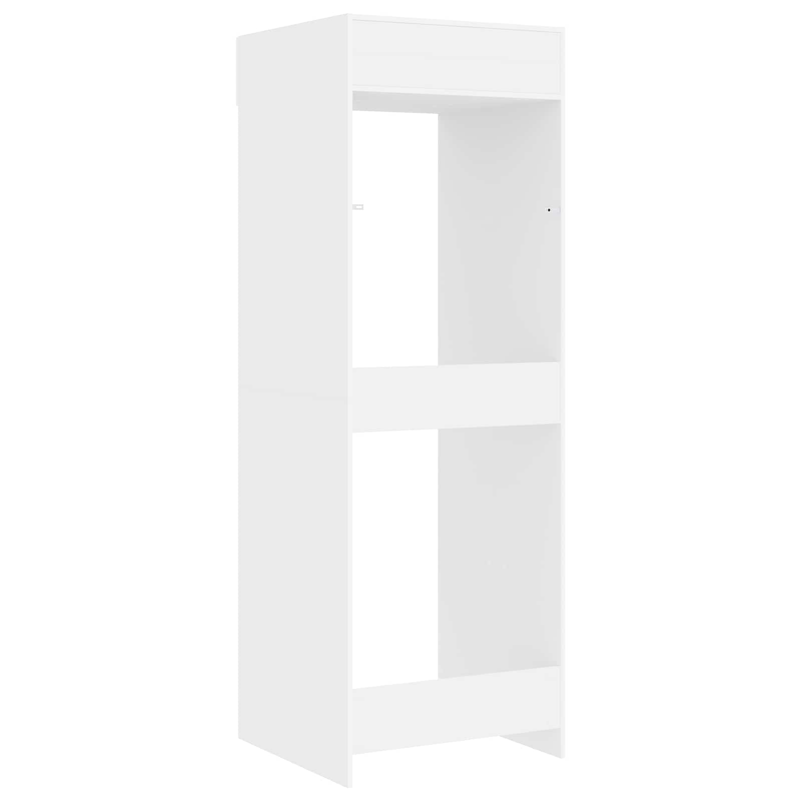 vidaXL Wasmachinekast met opslag Wit 67,5 x 68 x 200 cm Bewerkt hout