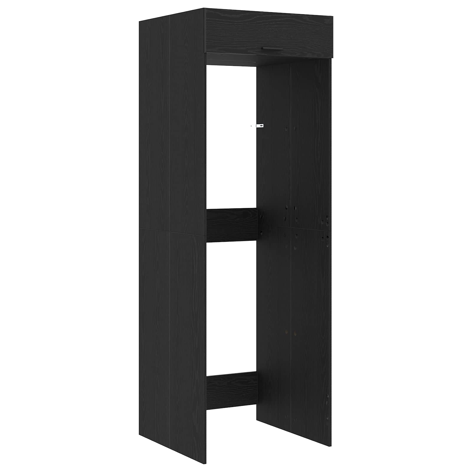 vidaXL Wasmachinekast met opslag Wit 67,5 x 68 x 200 cm Bewerkt hout