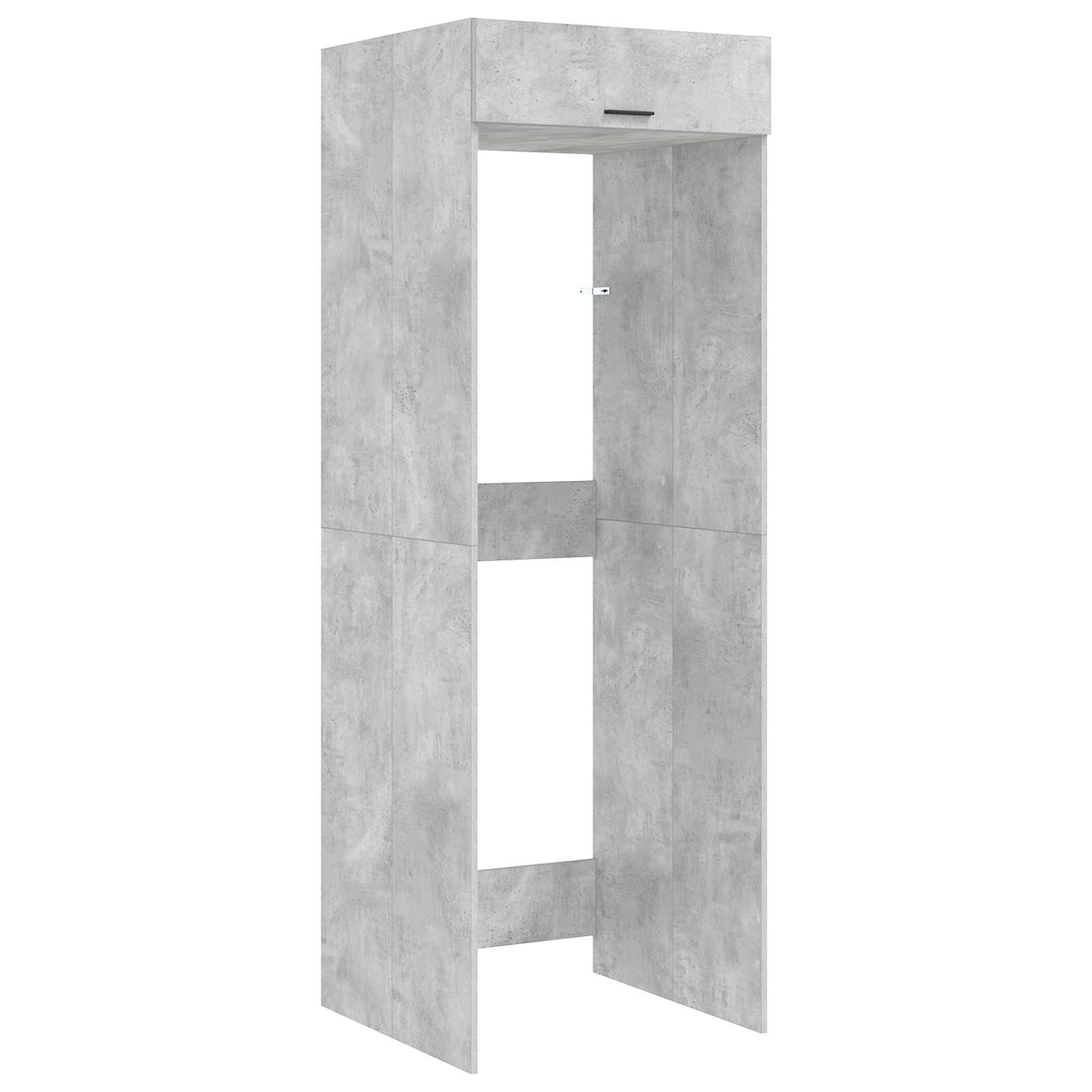 vidaXL Wasmachinekast met opslag Wit 67,5 x 68 x 200 cm Bewerkt hout
