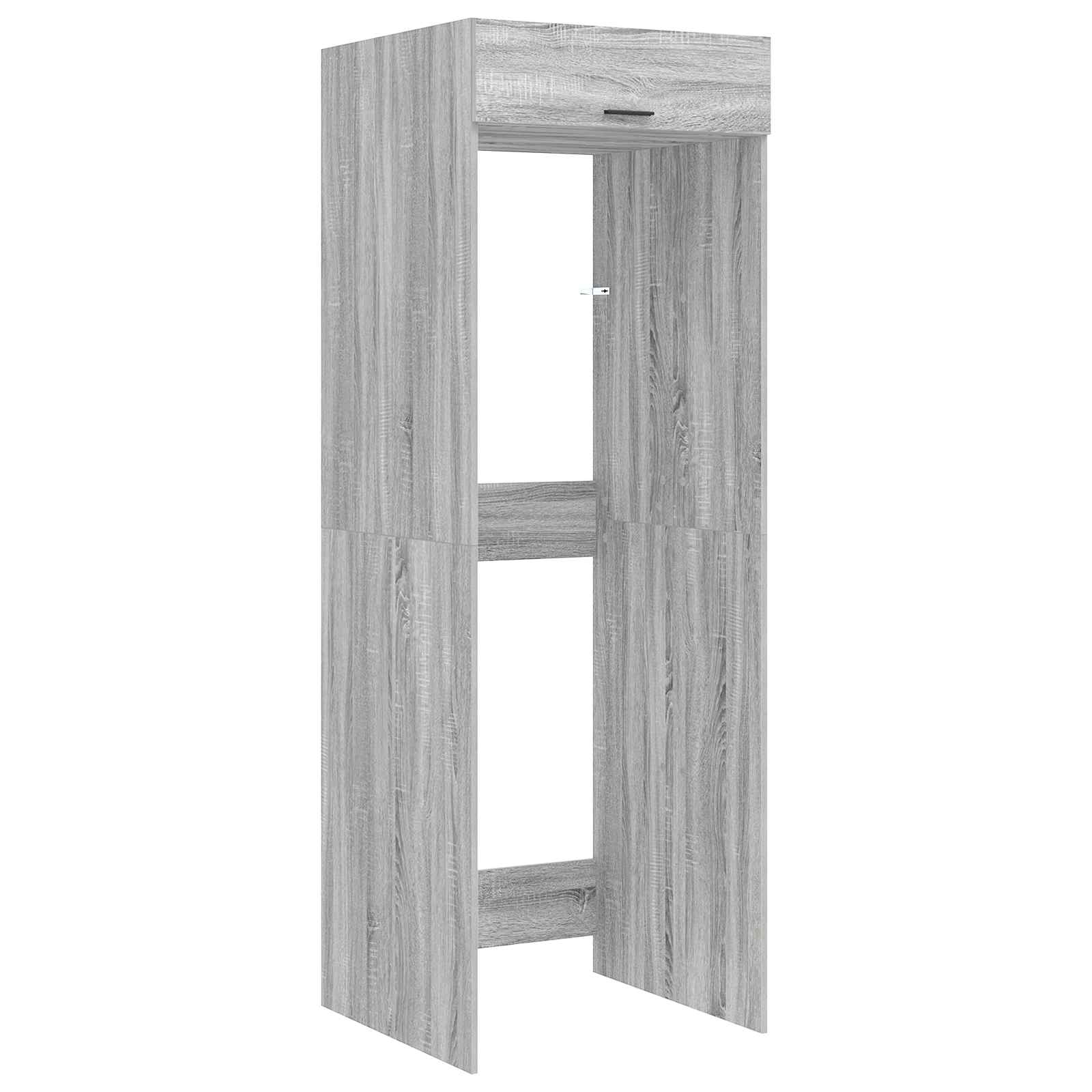 vidaXL Wasmachinekast met opslag Wit 67,5 x 68 x 200 cm Bewerkt hout