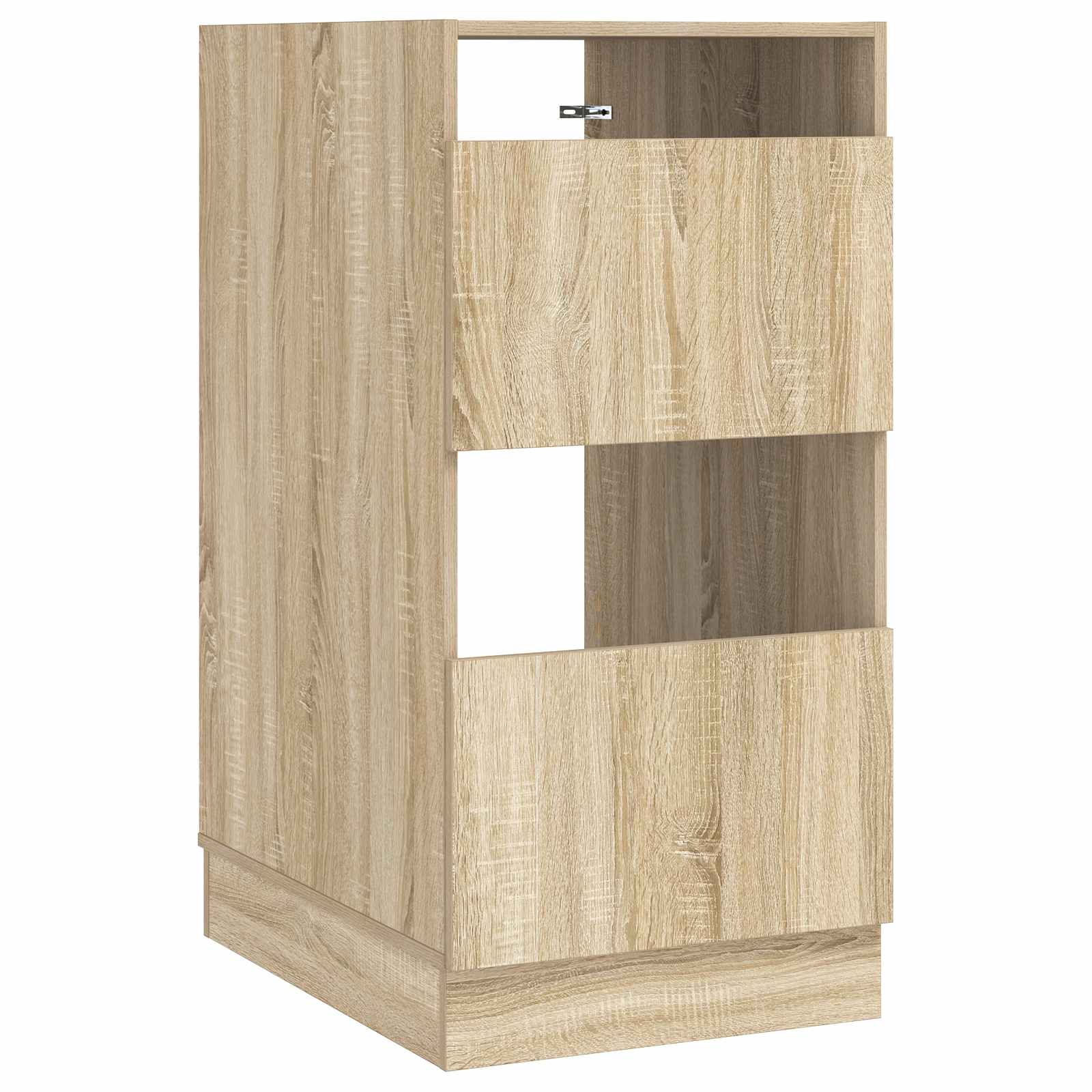 vidaXL Wasmeubel met opslag met de deur Wit Bewerkt hout