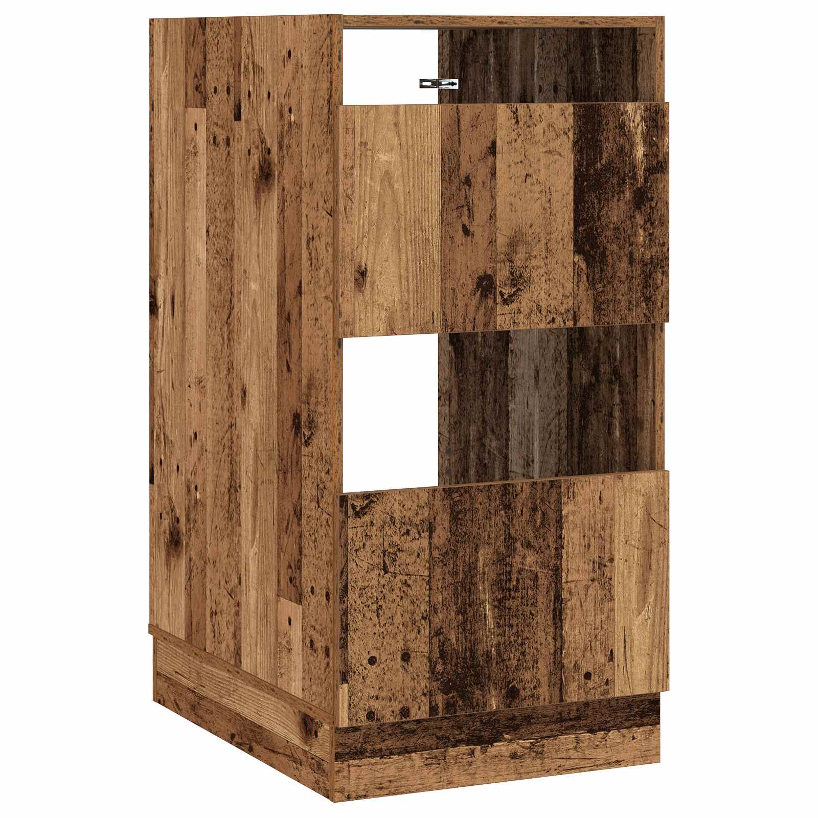 vidaXL Wasmeubel met opslag met de deur Wit Bewerkt hout