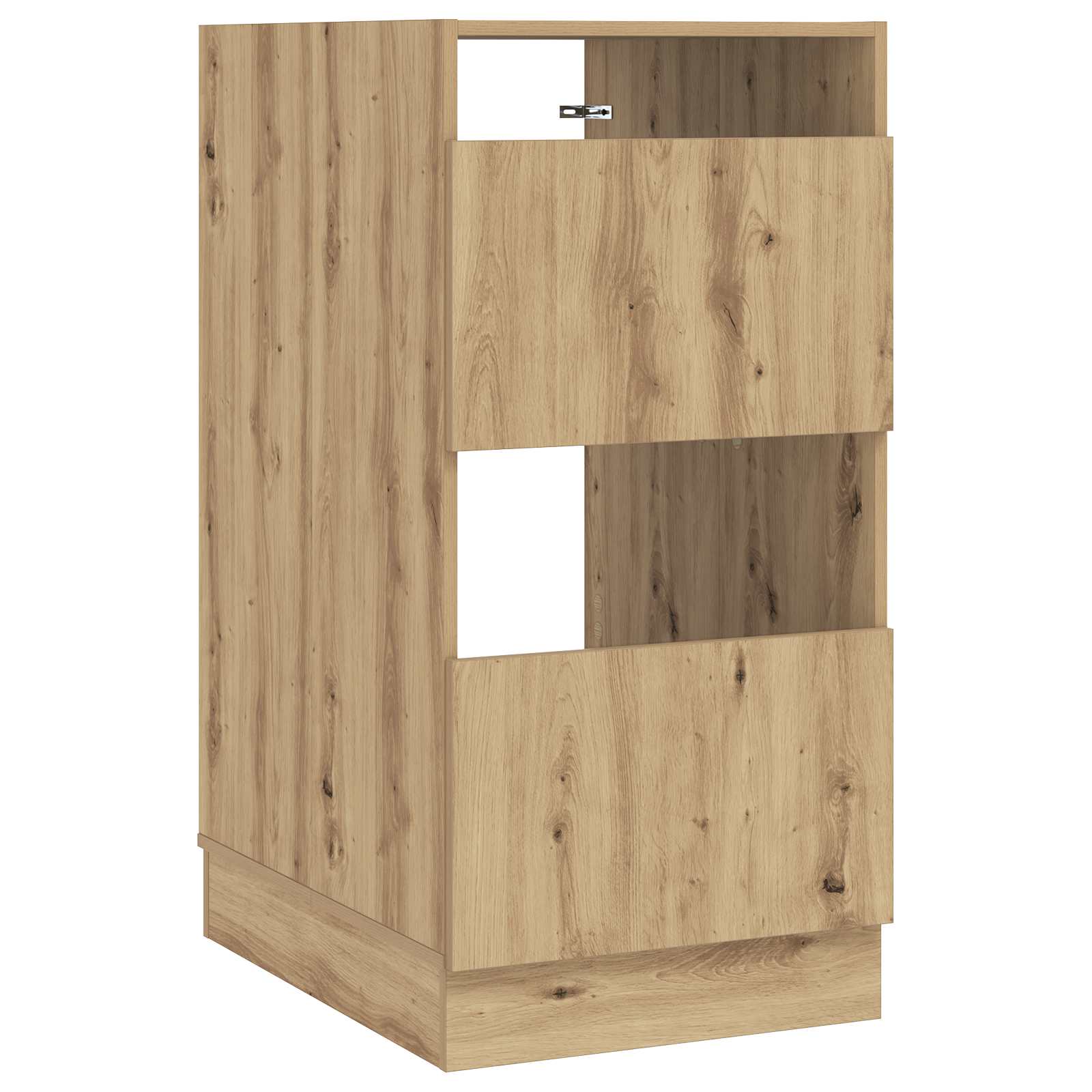vidaXL Wasmeubel met opslag met de deur Wit Bewerkt hout