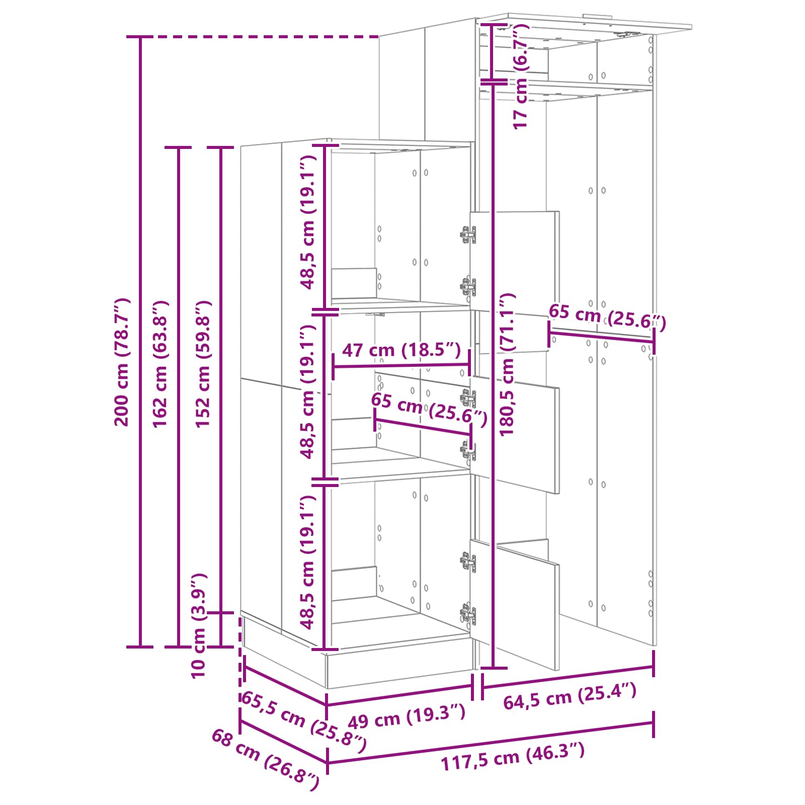 vidaXL Waskast Set met opslag met de deur 2 pcs Wit Bewerkt hout