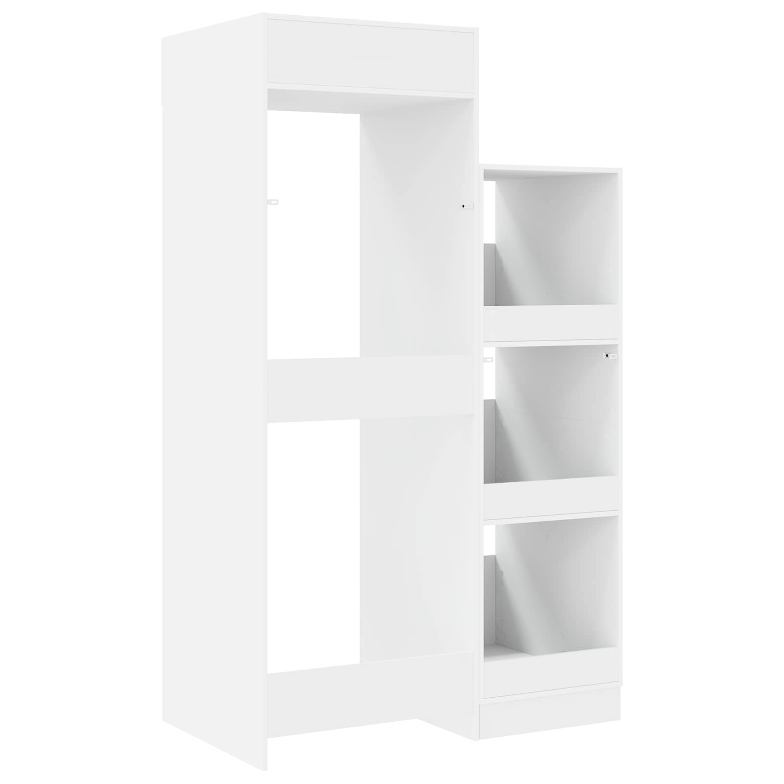 vidaXL Waskast Set met opslag met de deur 2 pcs Wit Bewerkt hout