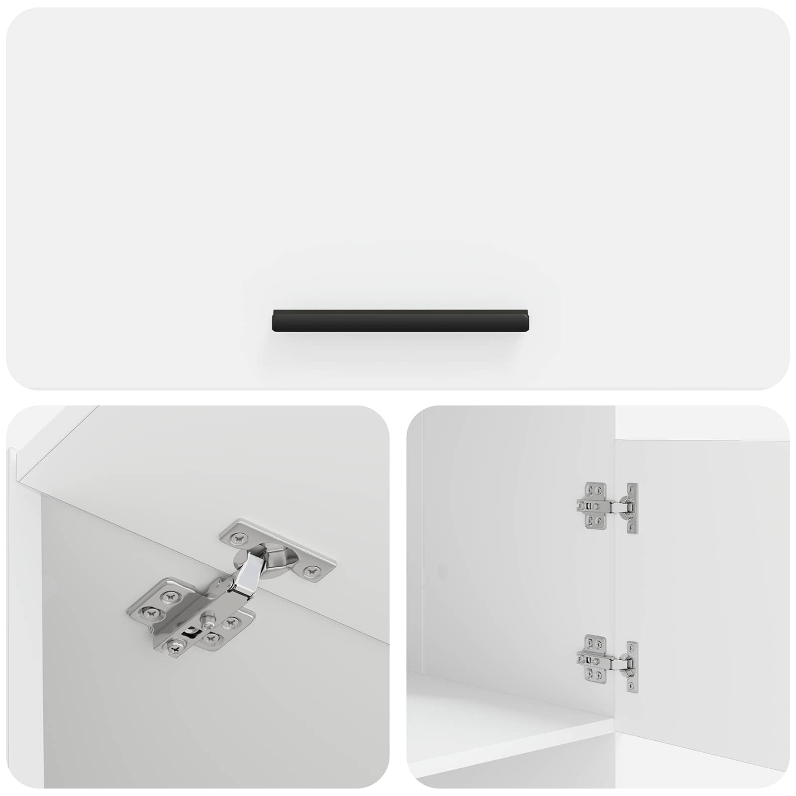 vidaXL Waskast Set met opslag met de deur 2 pcs Wit Bewerkt hout