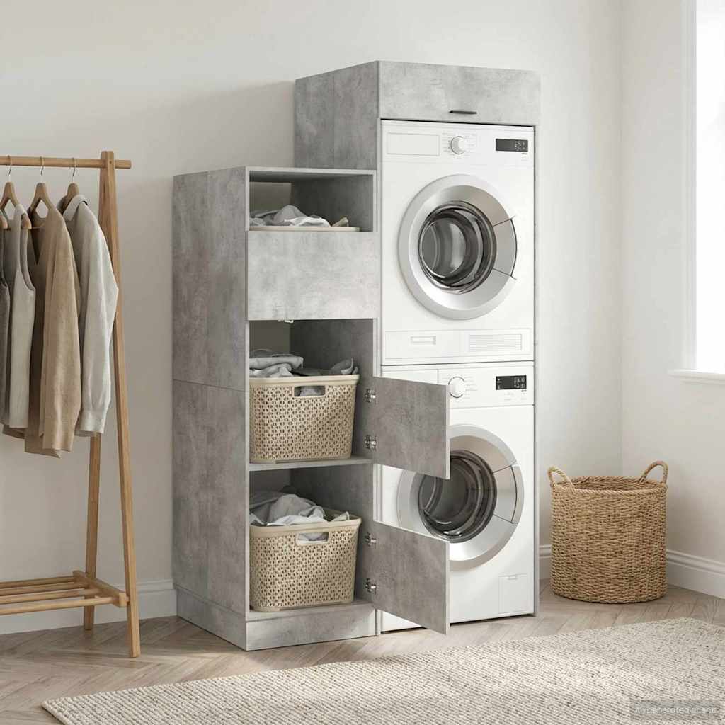 vidaXL Waskast Set met opslag met de deur 2 pcs Wit Bewerkt hout