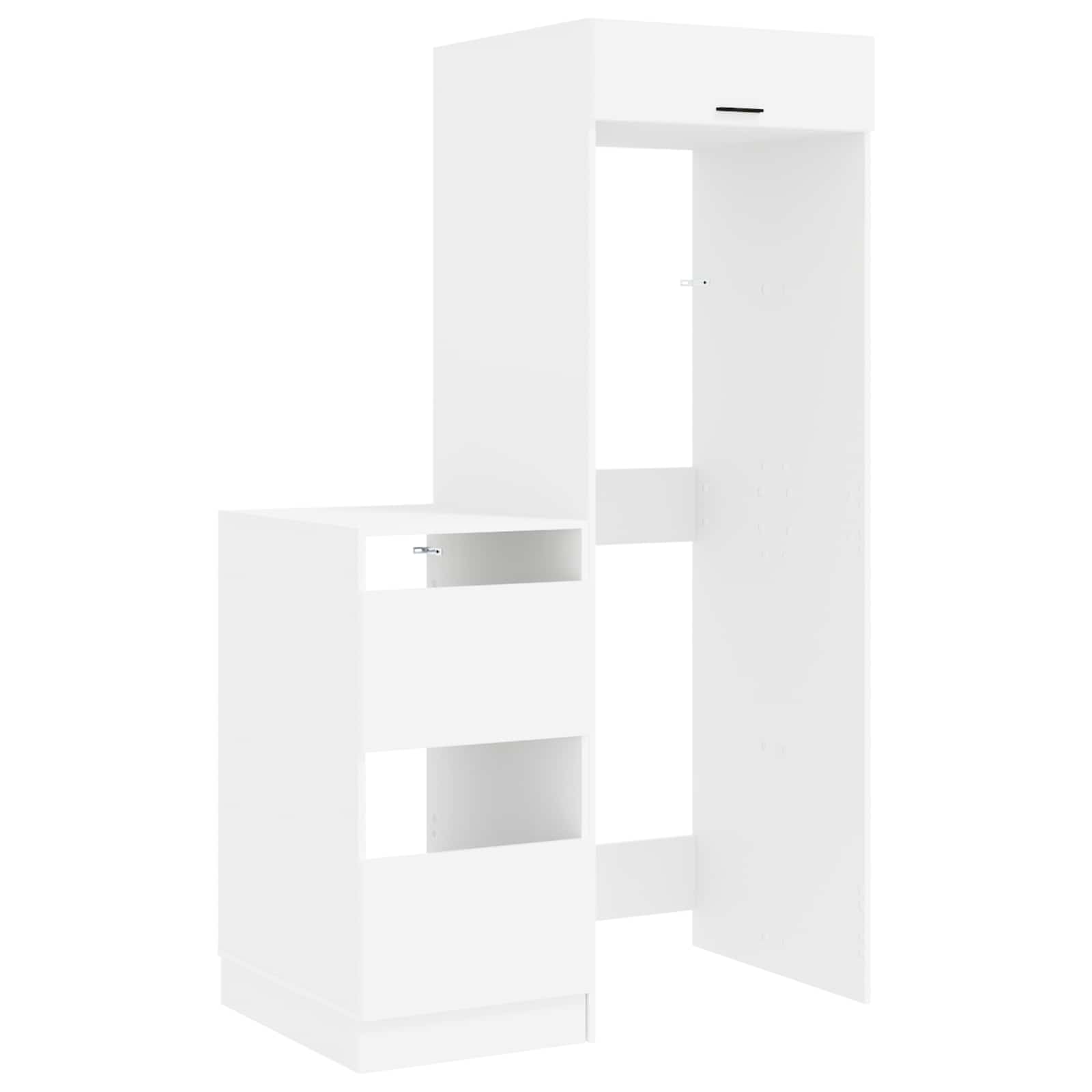 vidaXL Waskast Set met opslag met de deur 2 pcs Wit Bewerkt hout