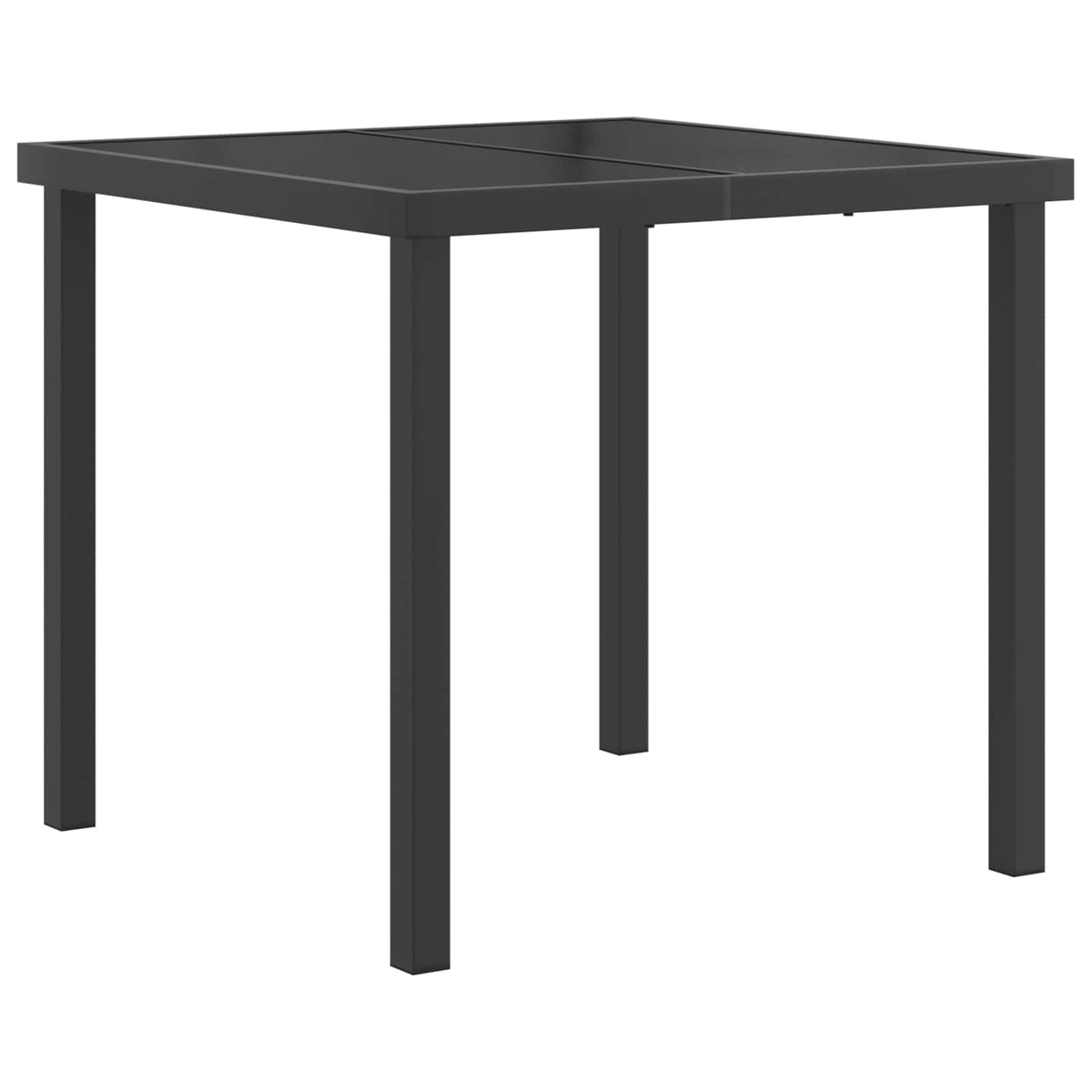 vidaXL Tuin eettafelset 7 st Zwart poly rattan