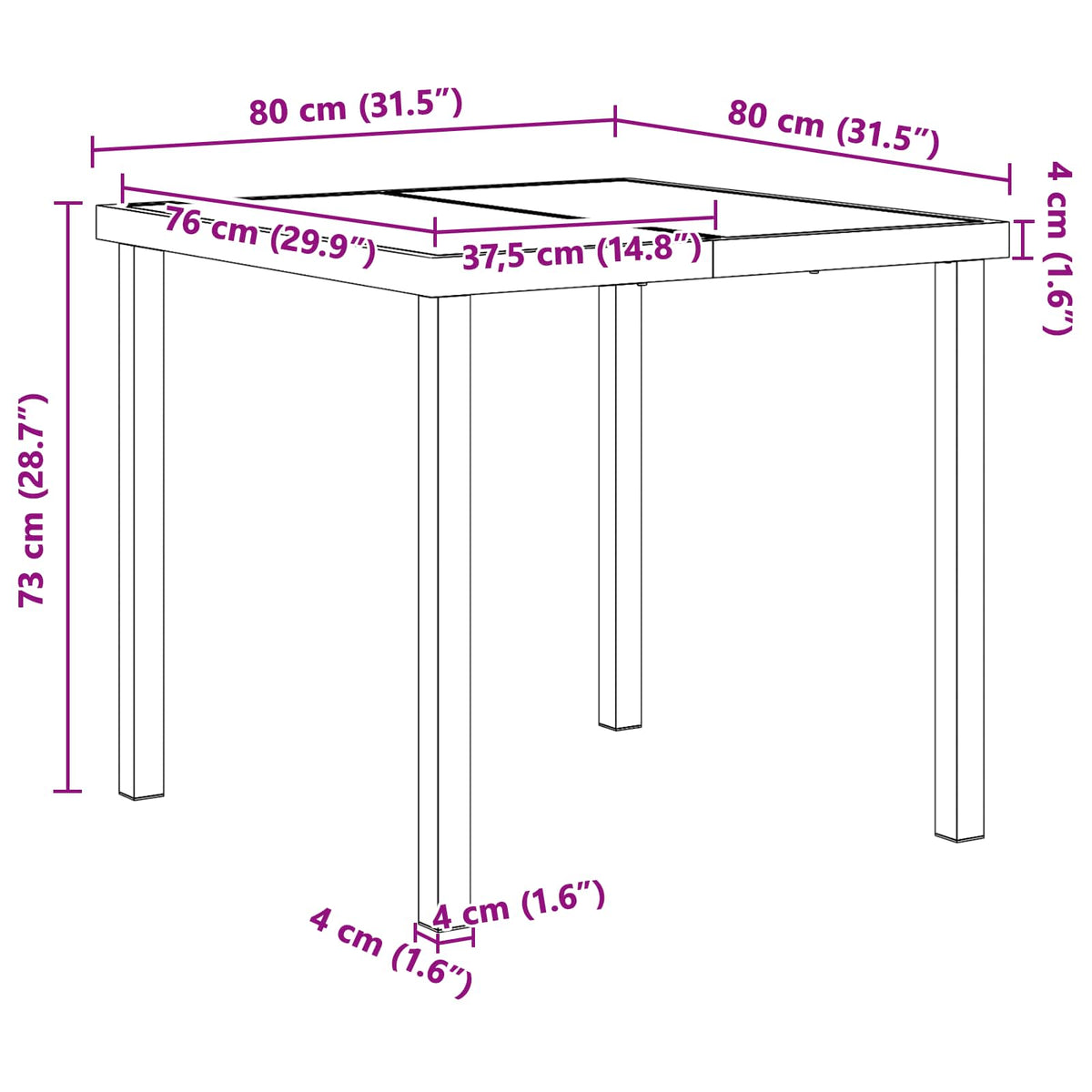 vidaXL Tuin eettafelset 7 st Zwart poly rattan