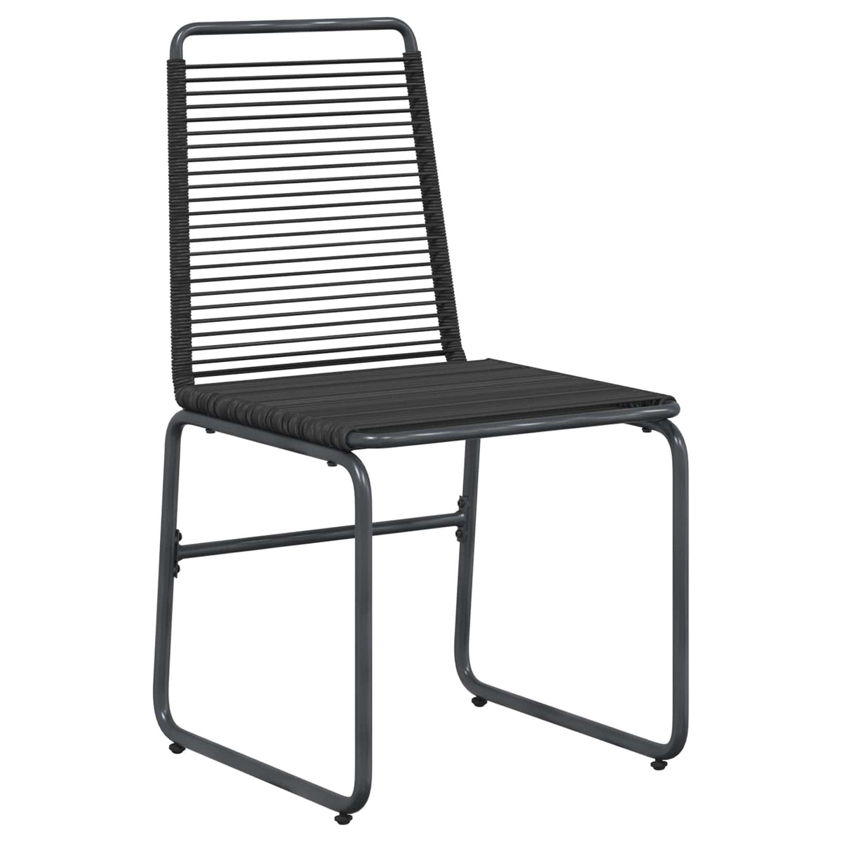 vidaXL Tuinset 3 st Zwart Metaal en Rotan
