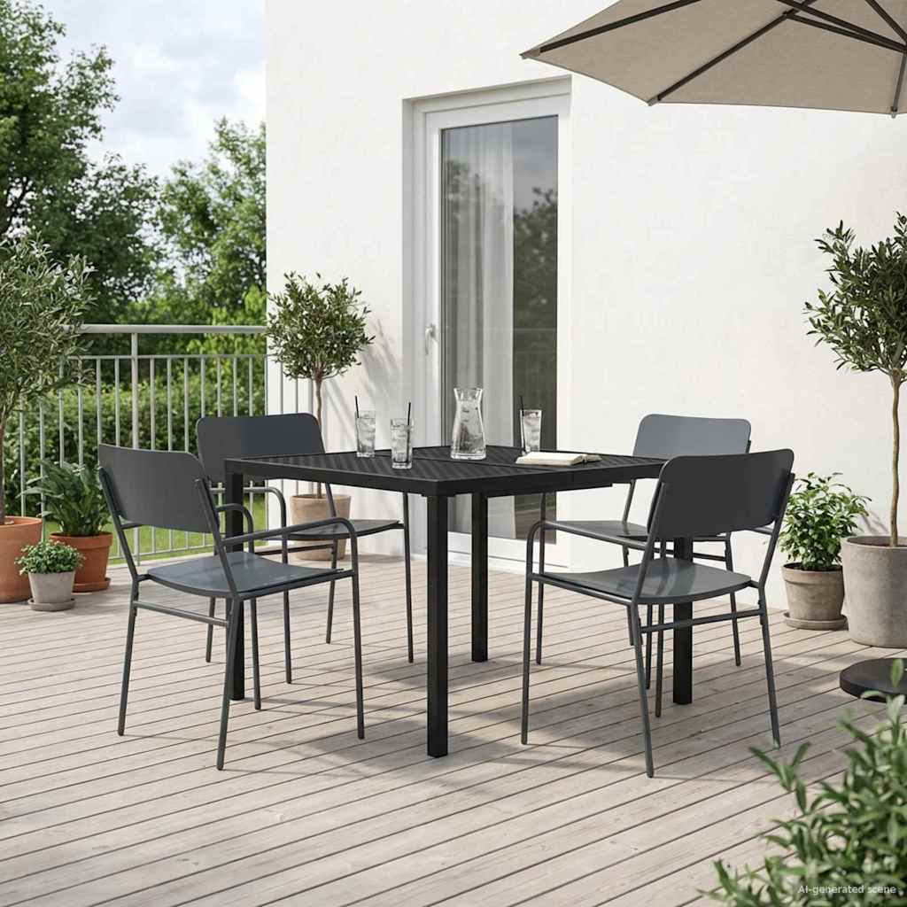 vidaXL Buitenmeubelset 3 st Antracietkleurig Staal