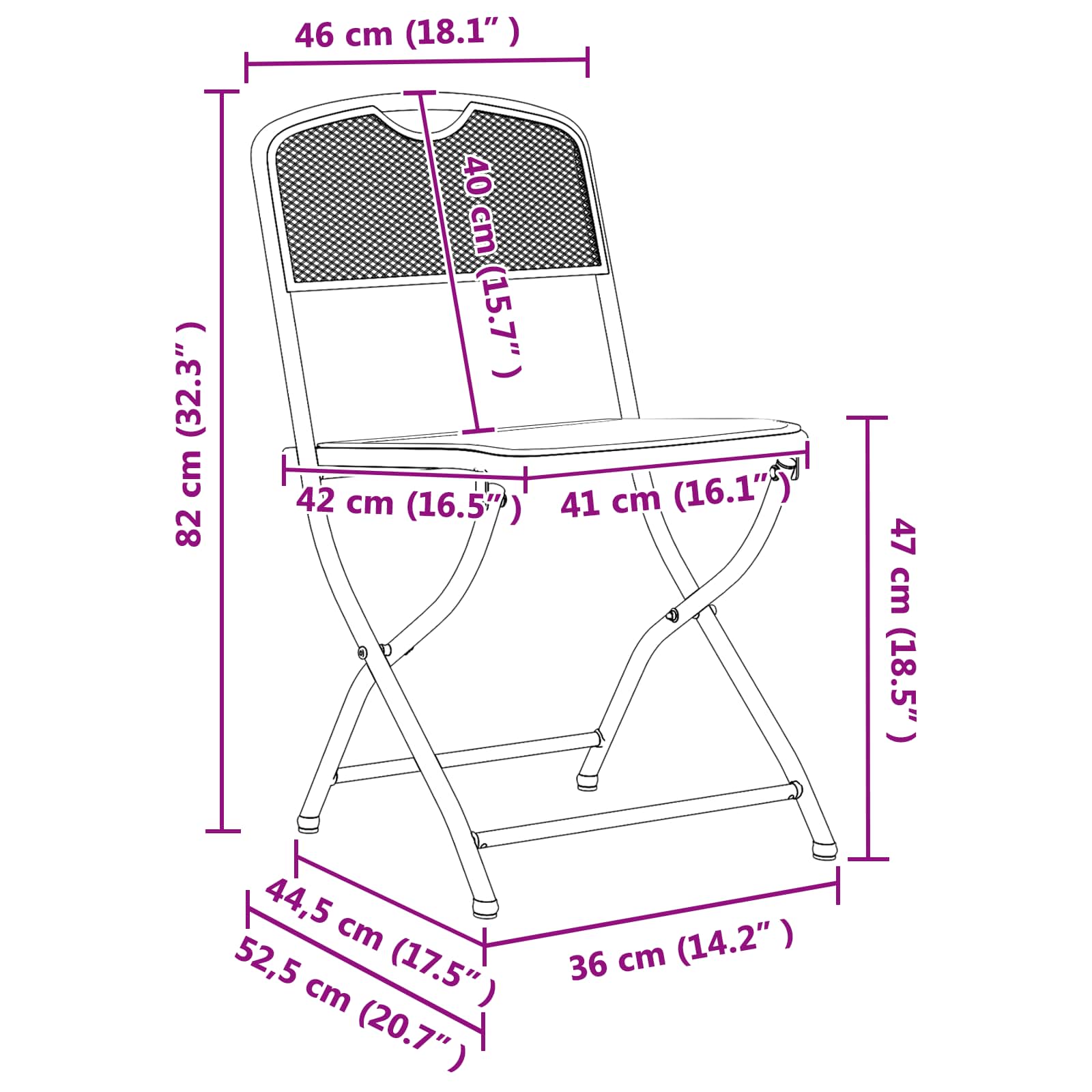 vidaXL Buitenmeubelset 5 pcs Antracietkleurig Ijzer en Staal