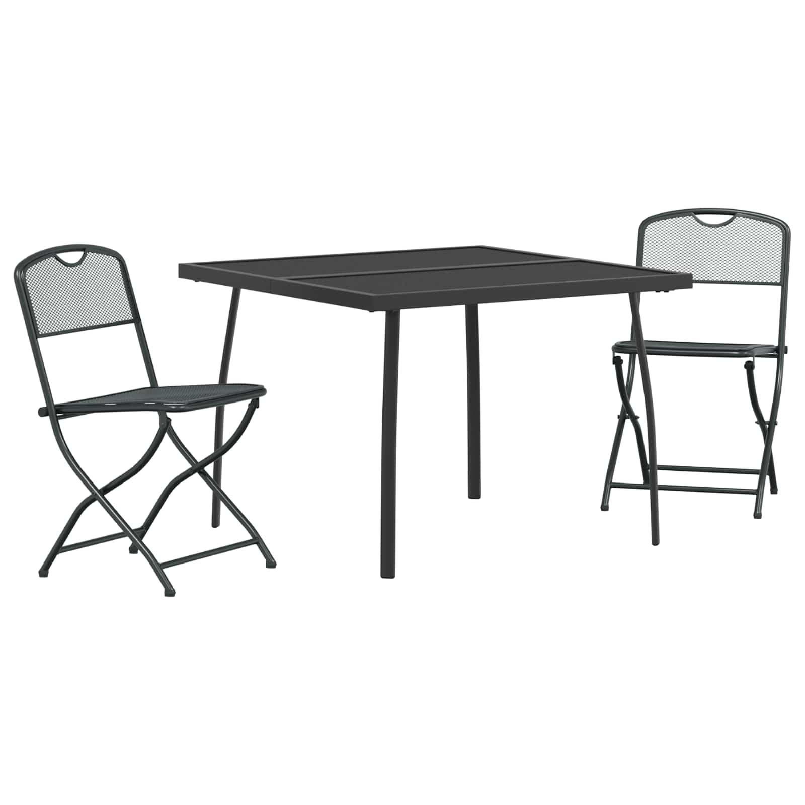 vidaXL Buitenmeubelset 5 pcs Antracietkleurig Ijzer en Staal