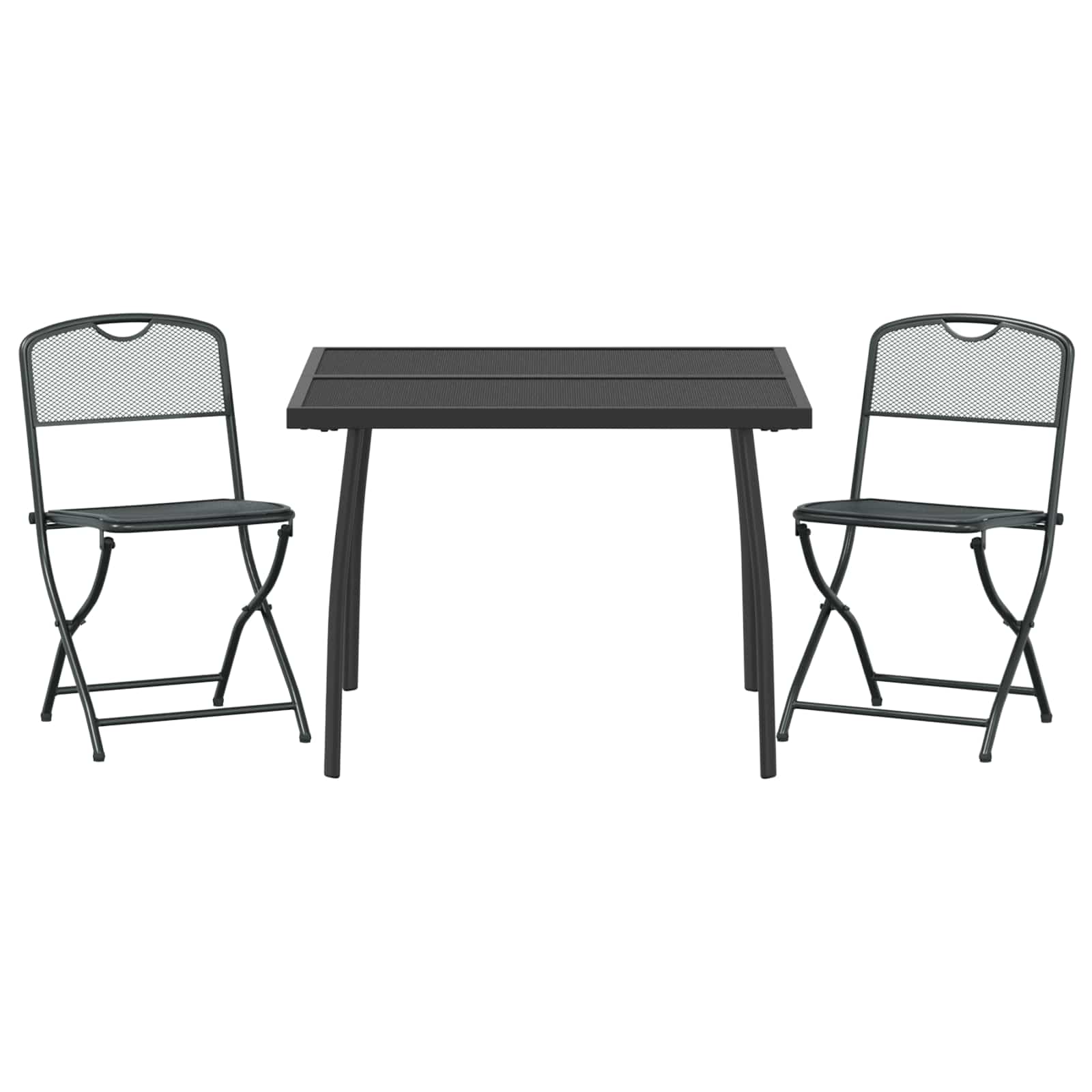 vidaXL Buitenmeubelset 5 pcs Antracietkleurig Ijzer en Staal