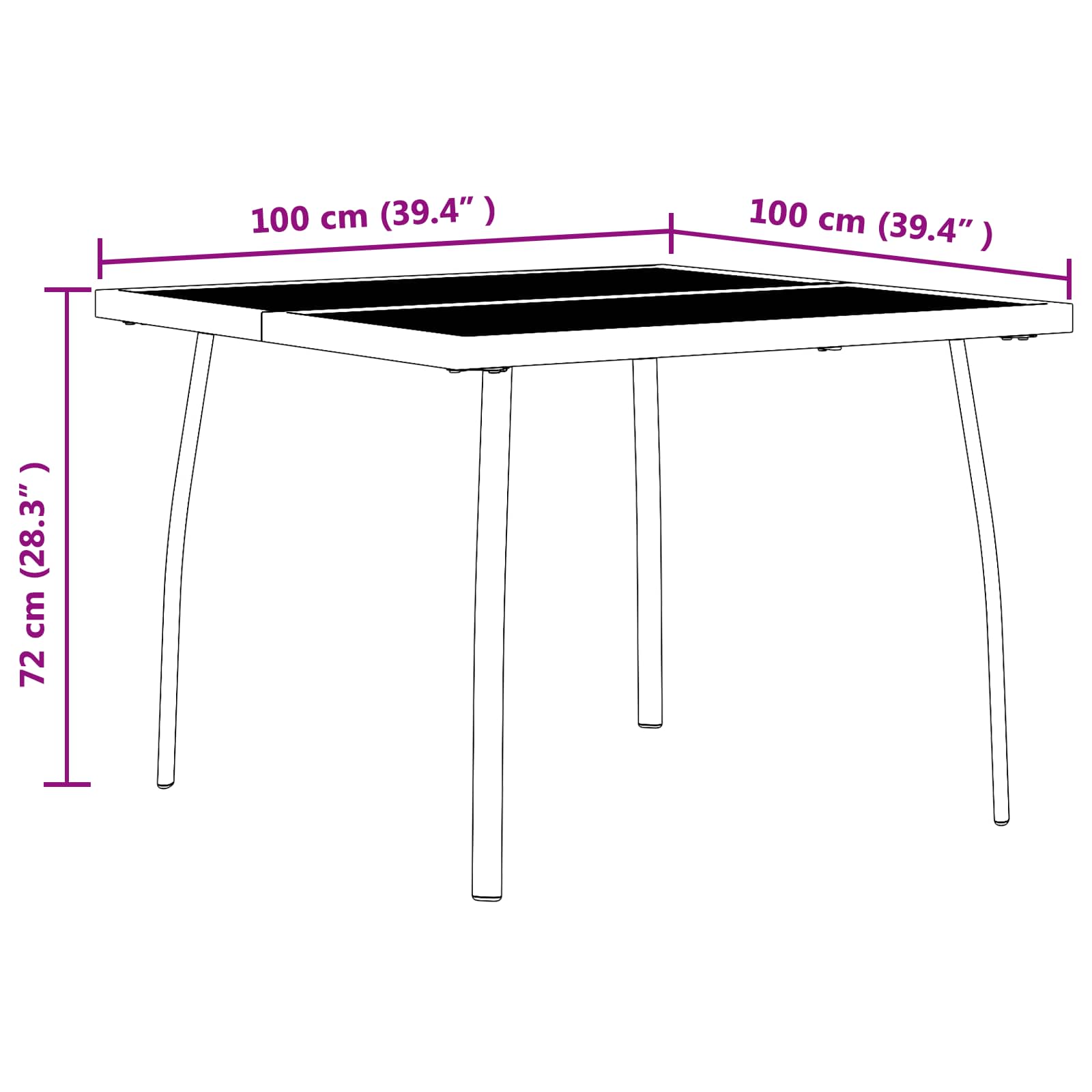 vidaXL Buitenmeubelset 5 pcs Antracietkleurig Ijzer en Staal