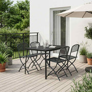 vidaXL Buitenmeubelset 5 pcs Antracietkleurig Ijzer en Staal