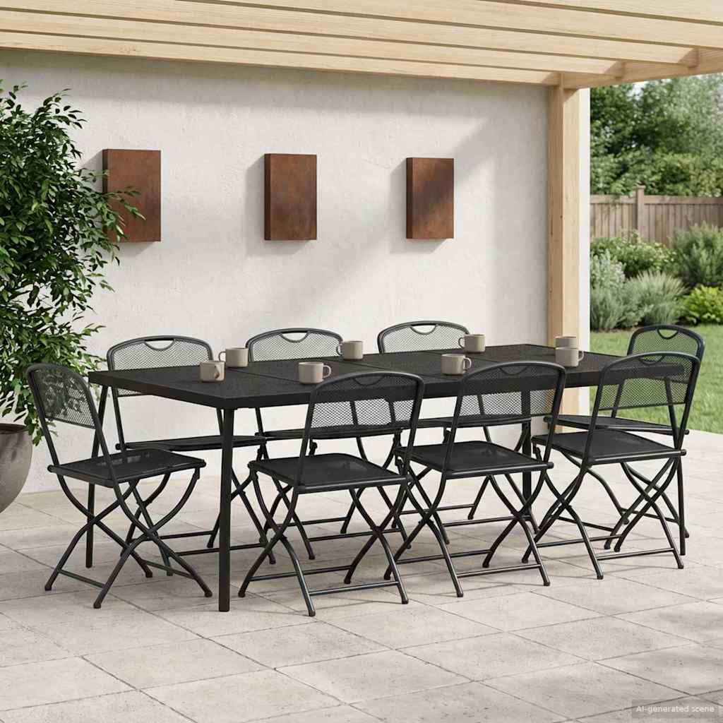 vidaXL Buitenmeubelset 5 pcs Antracietkleurig Ijzer en Staal
