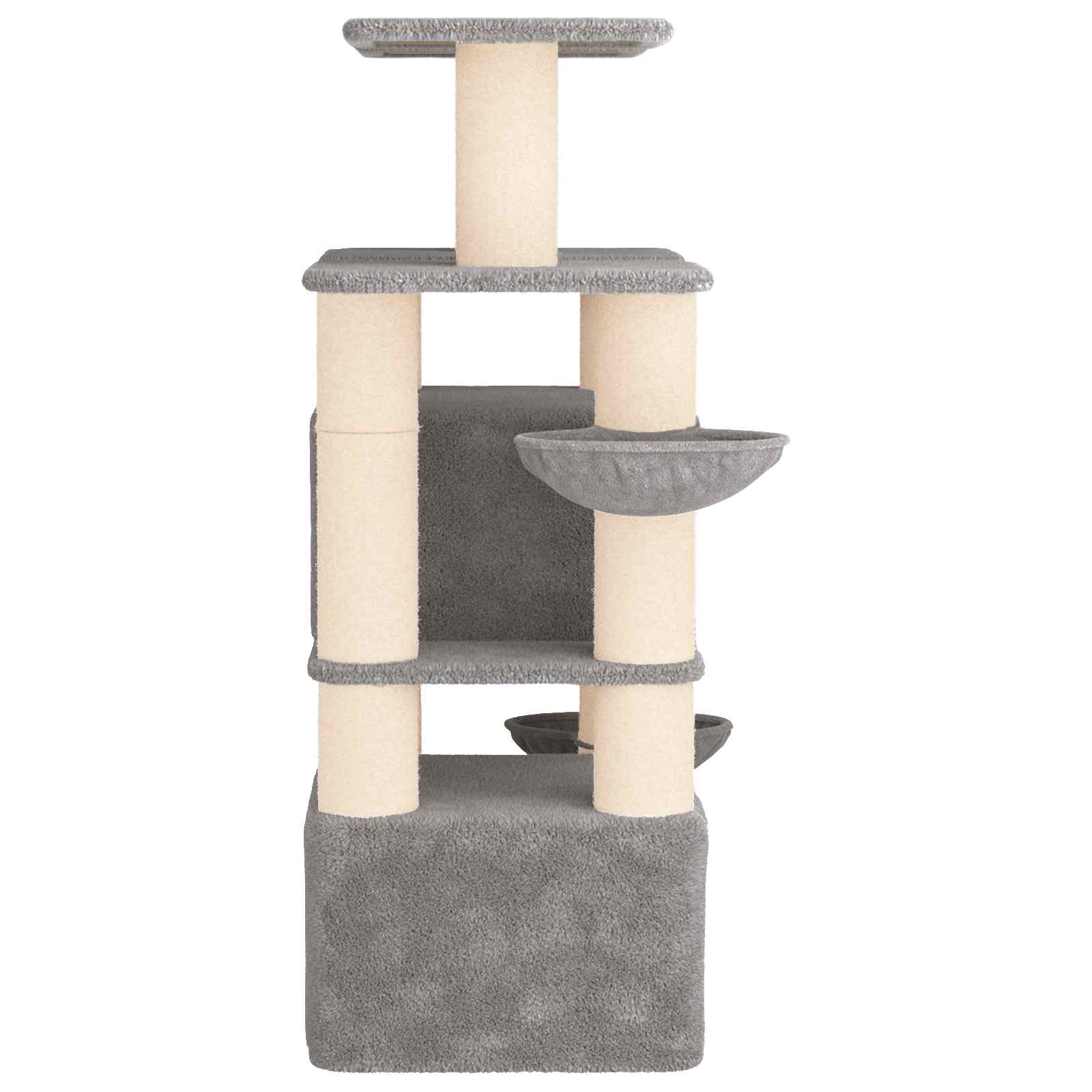 vidaXL Kattenboom met sisal krabpalen 2 st Lichtgrijs 147 cm