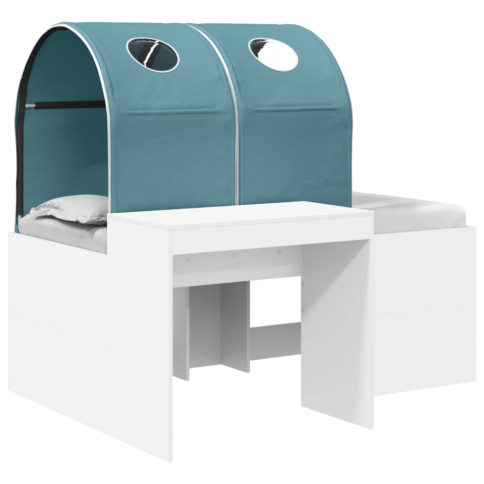 vidaXL Bed met Tunnel 4 pcs Artisian Eik en Lichtblauw Bewerkt hout