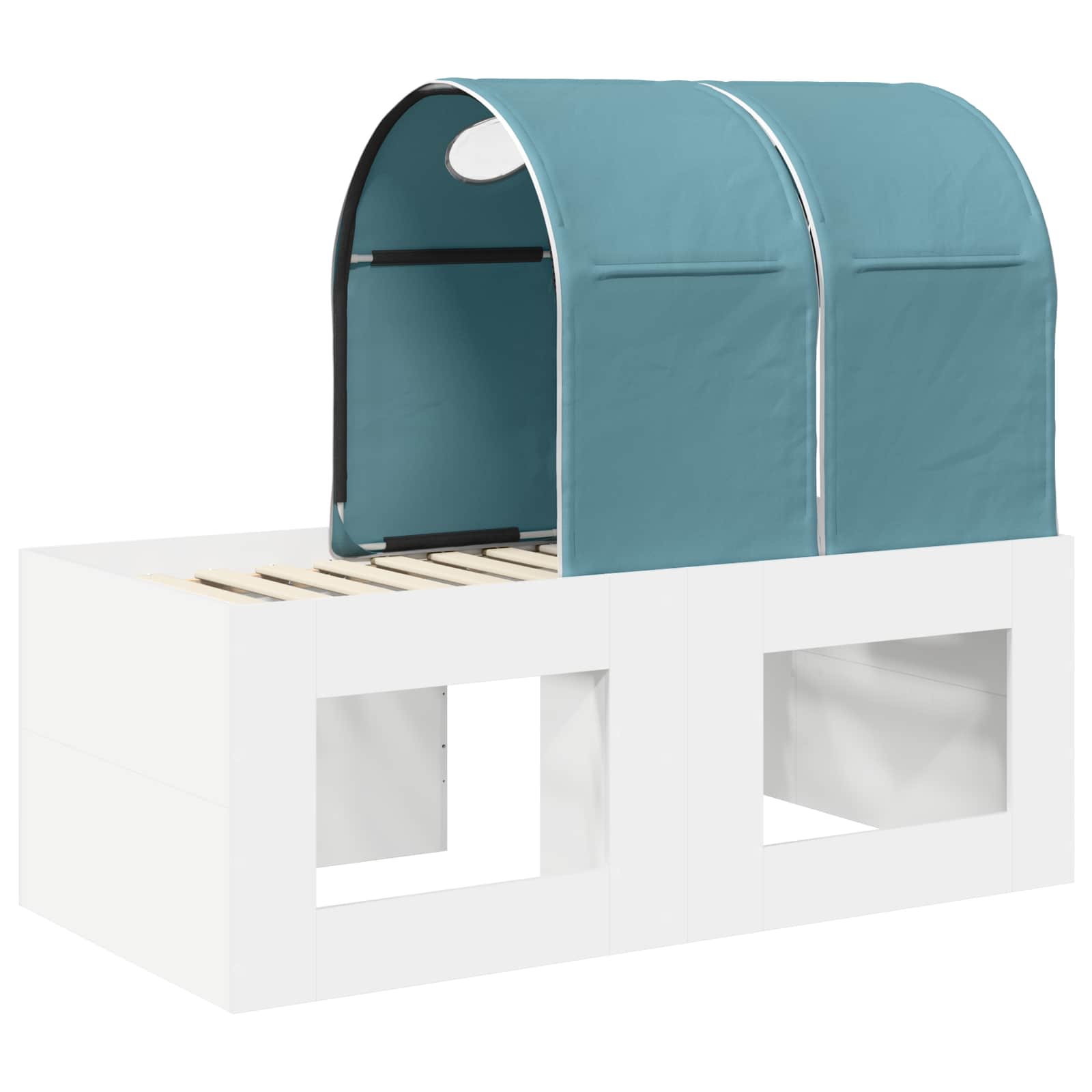 vidaXL Bed met Tunnel 4 pcs Artisian Eik en Lichtblauw Bewerkt hout