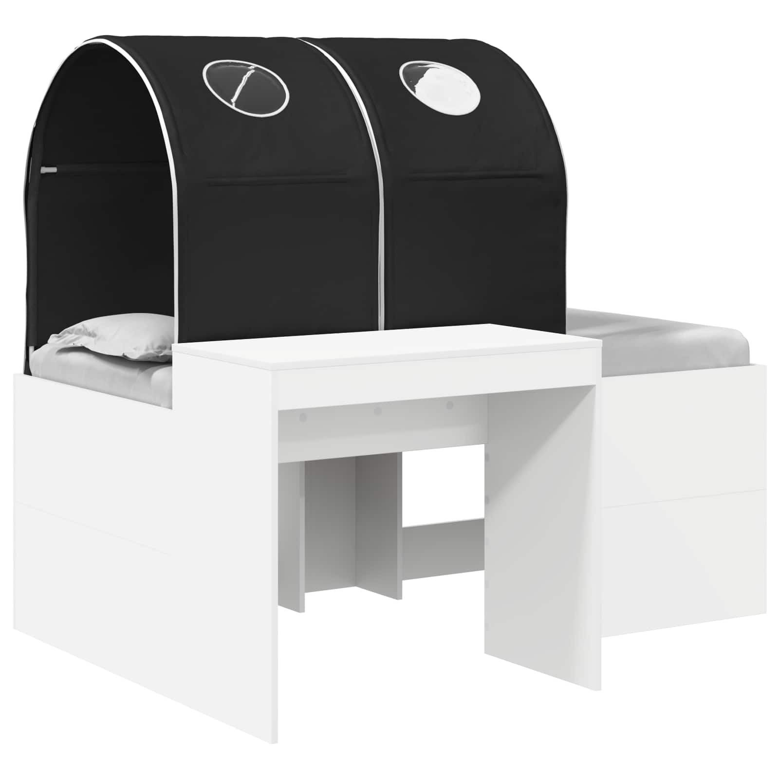 vidaXL Bed met Tunnel 4 pcs Artisian Eik en Lichtblauw Bewerkt hout