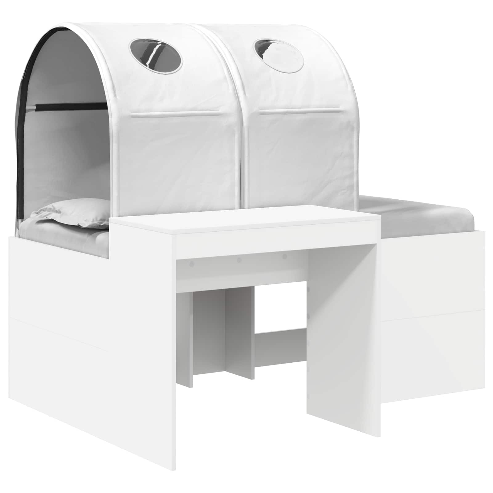 vidaXL Bed met Tunnel 4 pcs Artisian Eik en Lichtblauw Bewerkt hout