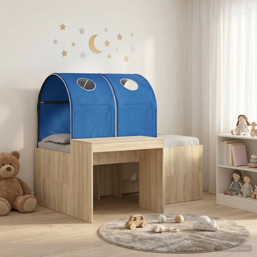 vidaXL Bed met Tunnel 4 pcs Artisian Eik en Lichtblauw Bewerkt hout
