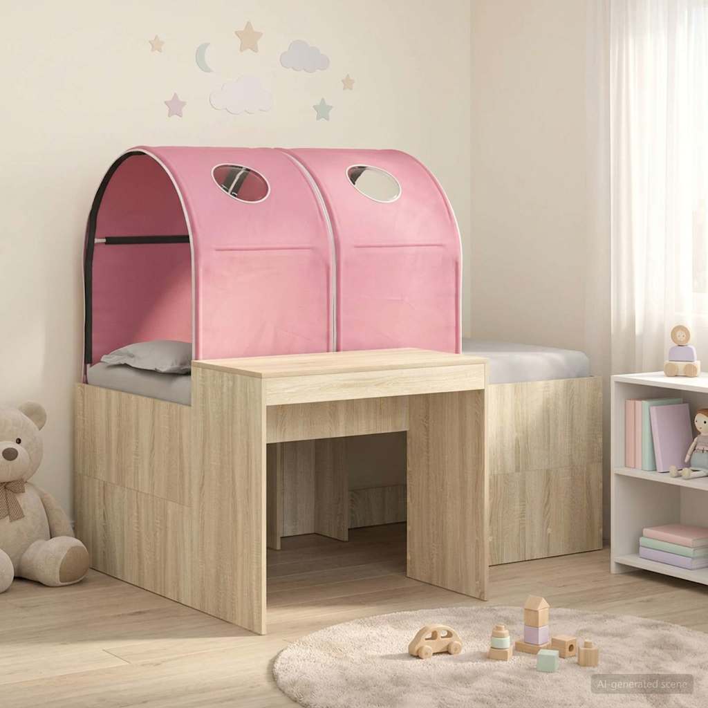 vidaXL Bed met Tunnel 4 pcs Artisian Eik en Lichtblauw Bewerkt hout