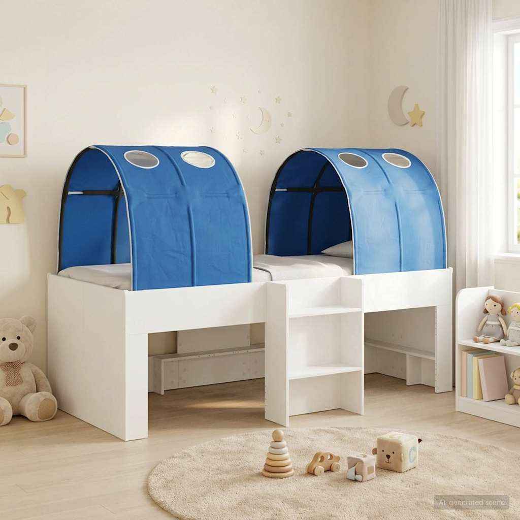 vidaXL Bed met Tunnel 4 pcs Wit en Roze Bewerkt hout