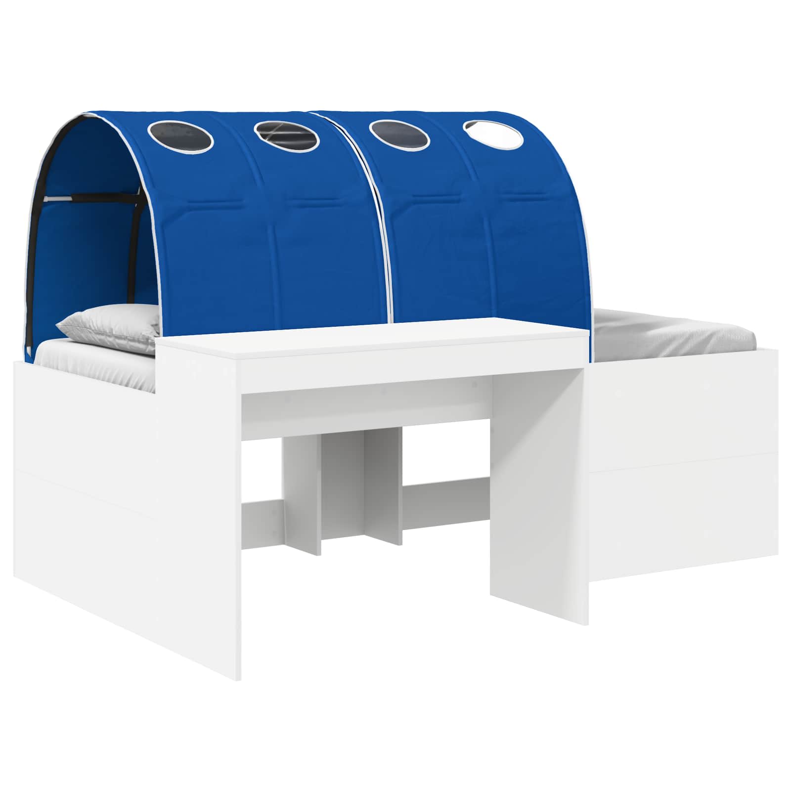 vidaXL Bed met Tunnel 4 pcs Artisian Eik en Lichtblauw Bewerkt hout